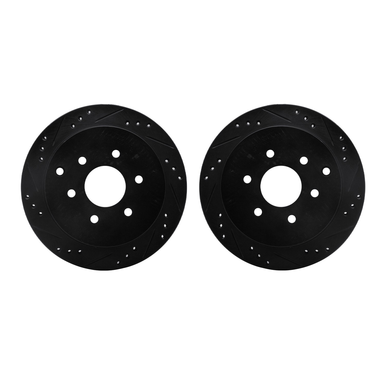 DFC Brake Rotors - Drilled & Slotted - Black