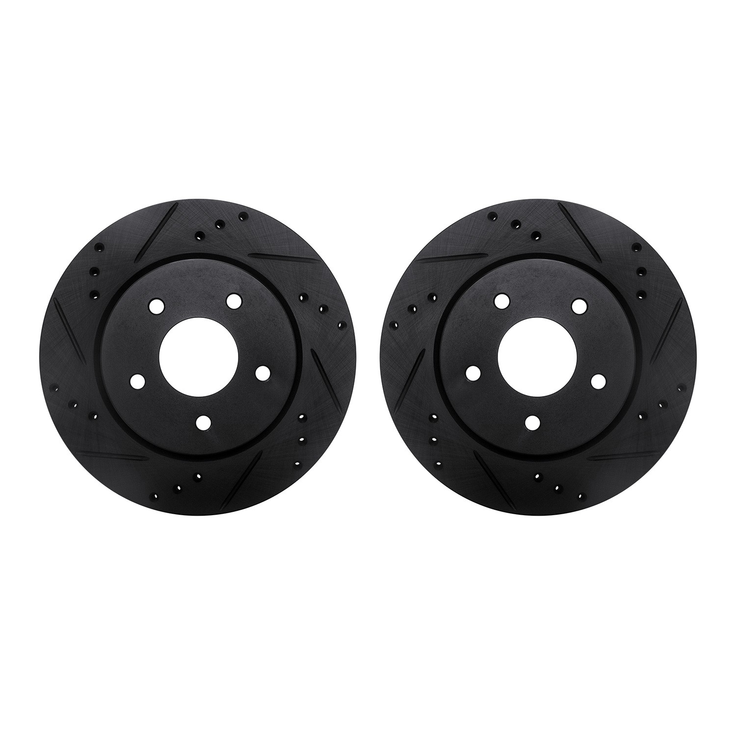 DFC Brake Rotors - Drilled & Slotted - Black