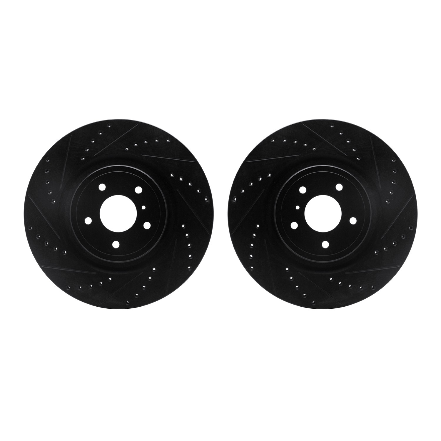 DFC Brake Rotors - Drilled & Slotted - Black
