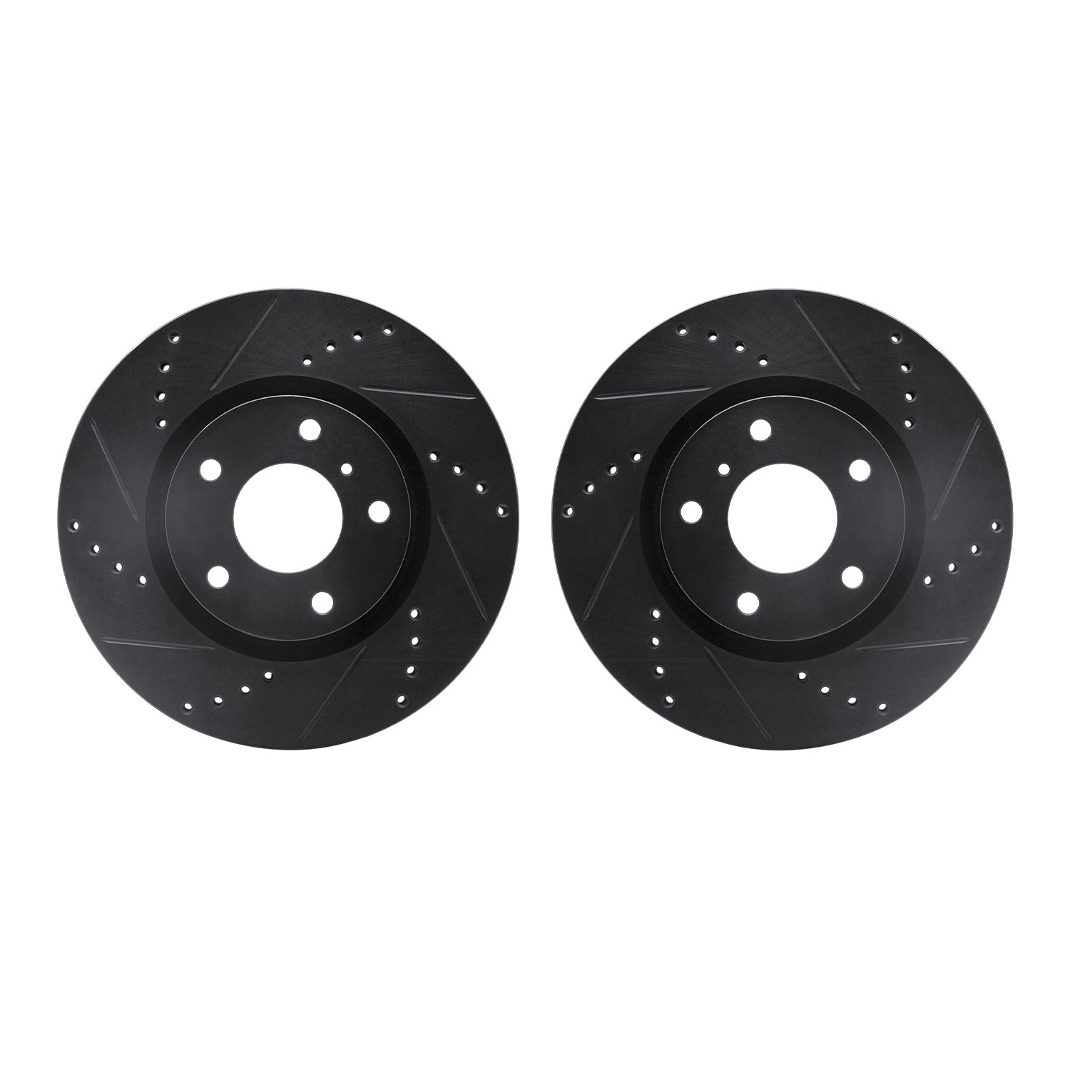 DFC Brake Rotors - Drilled & Slotted - Black
