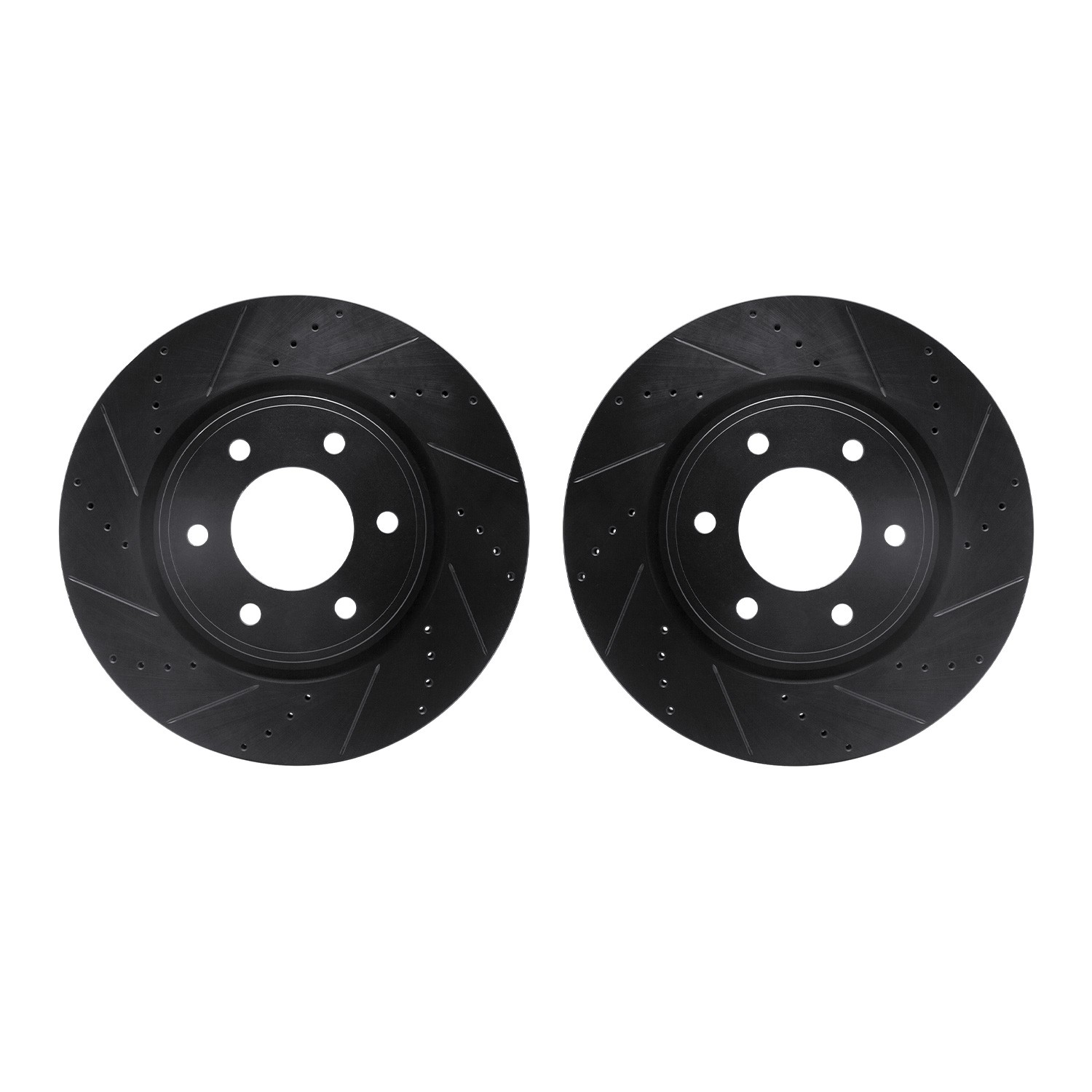 DFC Brake Rotors - Drilled & Slotted - Black