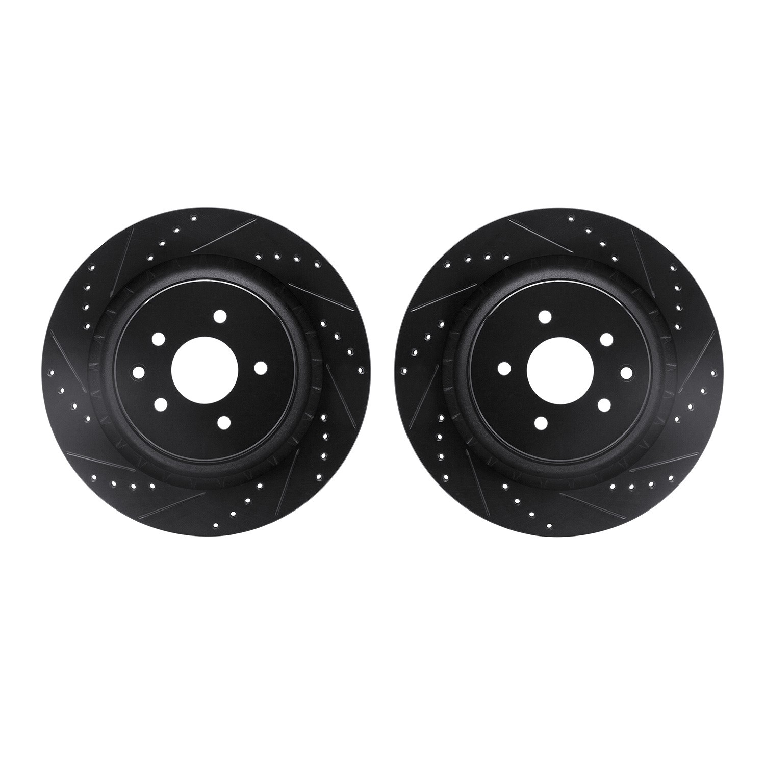 DFC Brake Rotors - Drilled & Slotted - Black