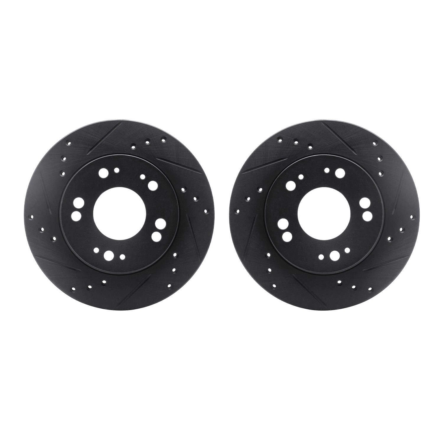 DFC Brake Rotors - Drilled & Slotted - Black