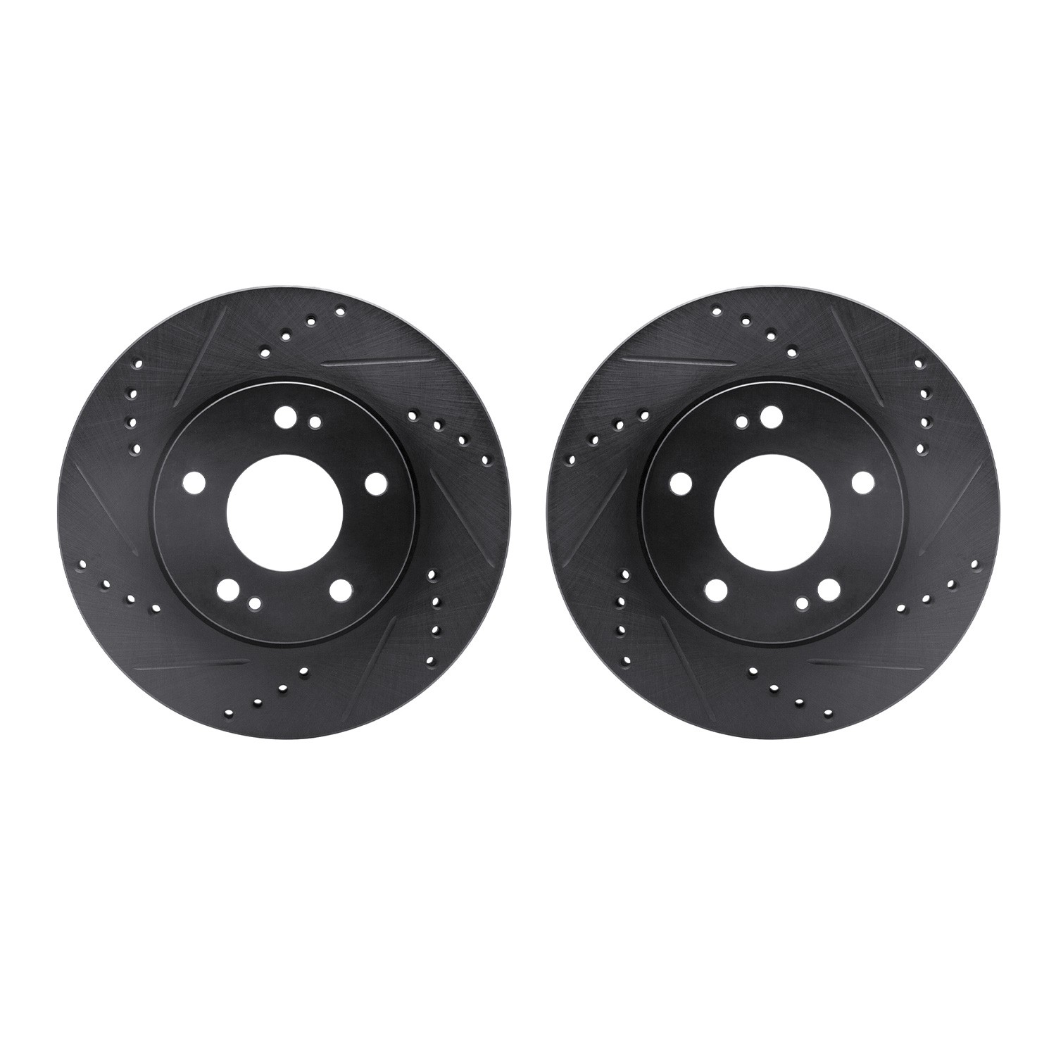 DFC Brake Rotors - Drilled & Slotted - Black