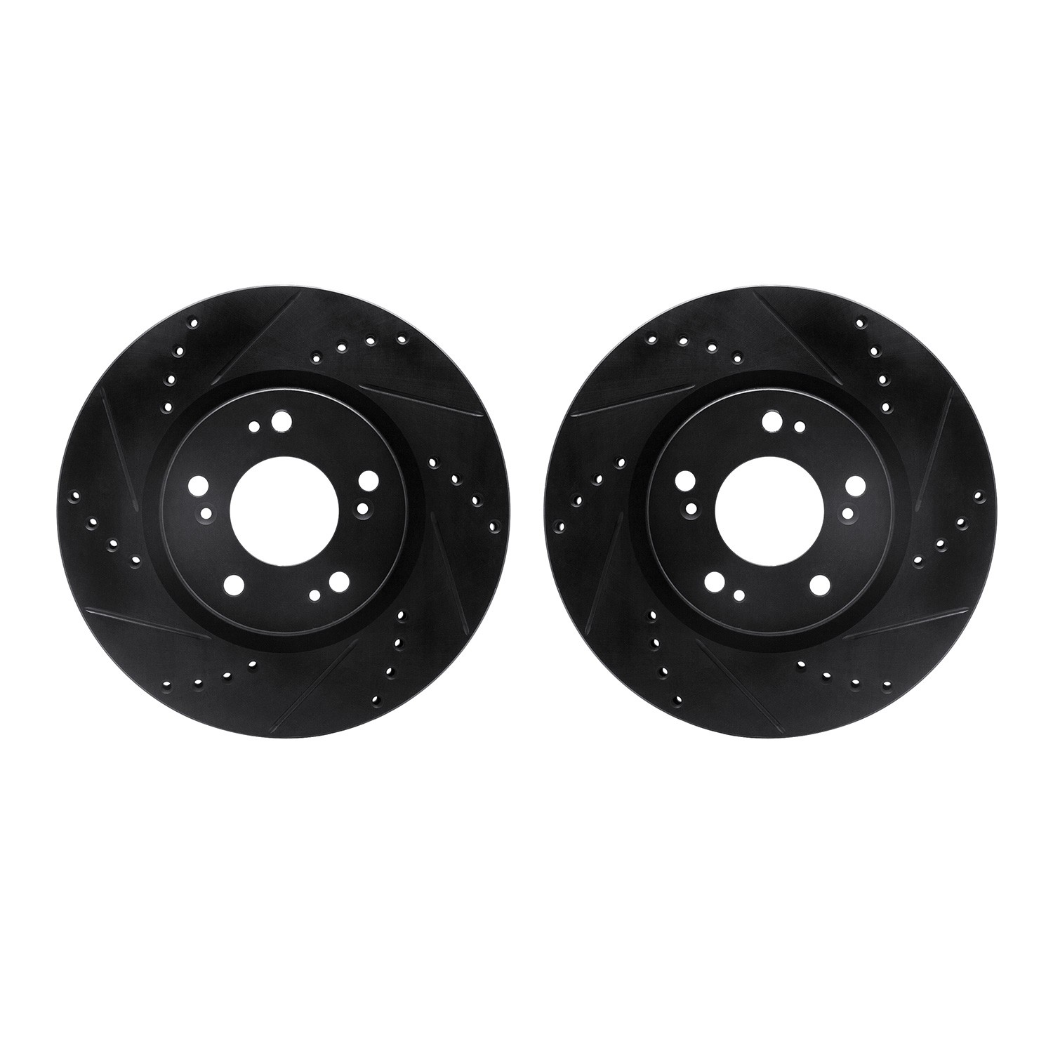 DFC Brake Rotors - Drilled & Slotted - Black