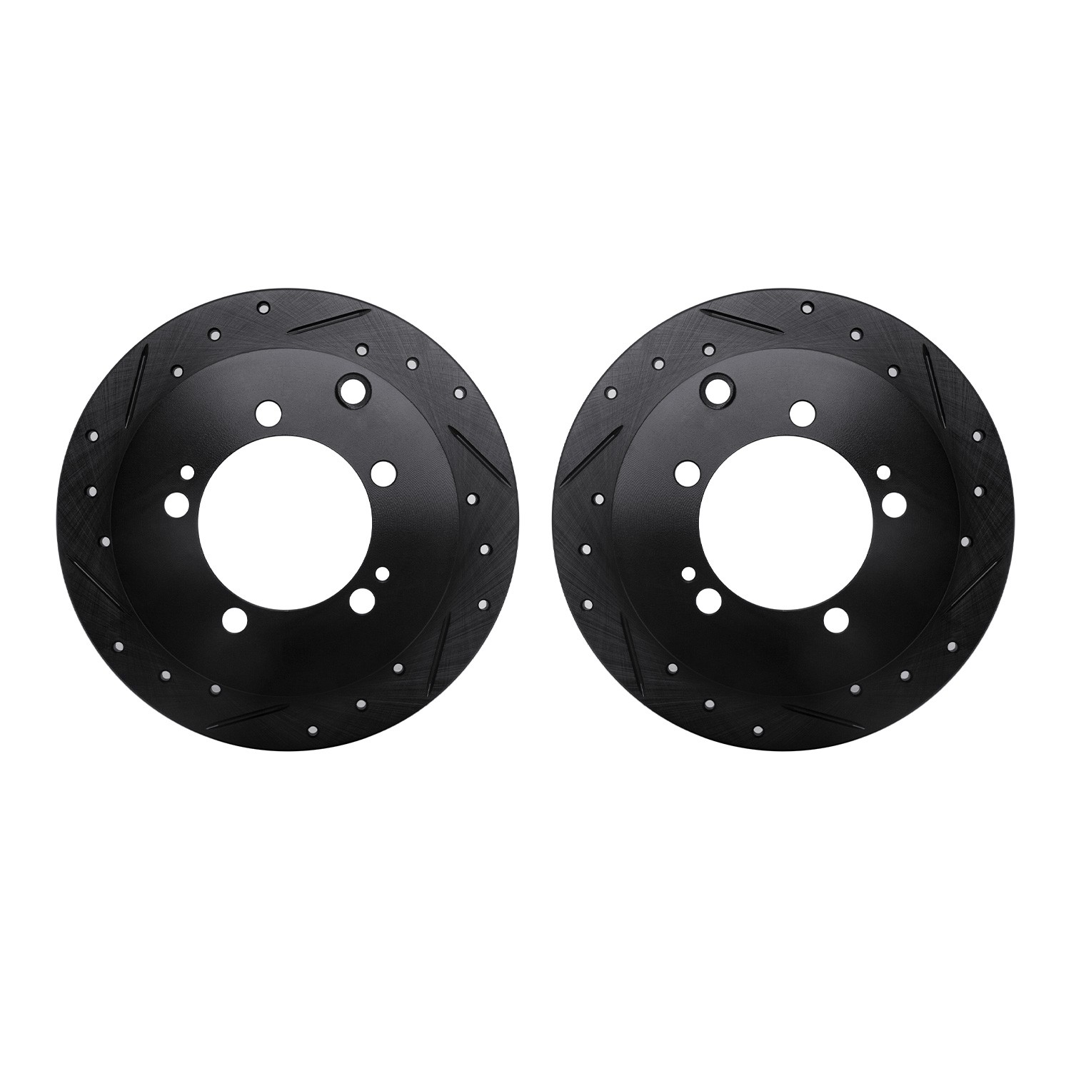 DFC Brake Rotors - Drilled & Slotted - Black