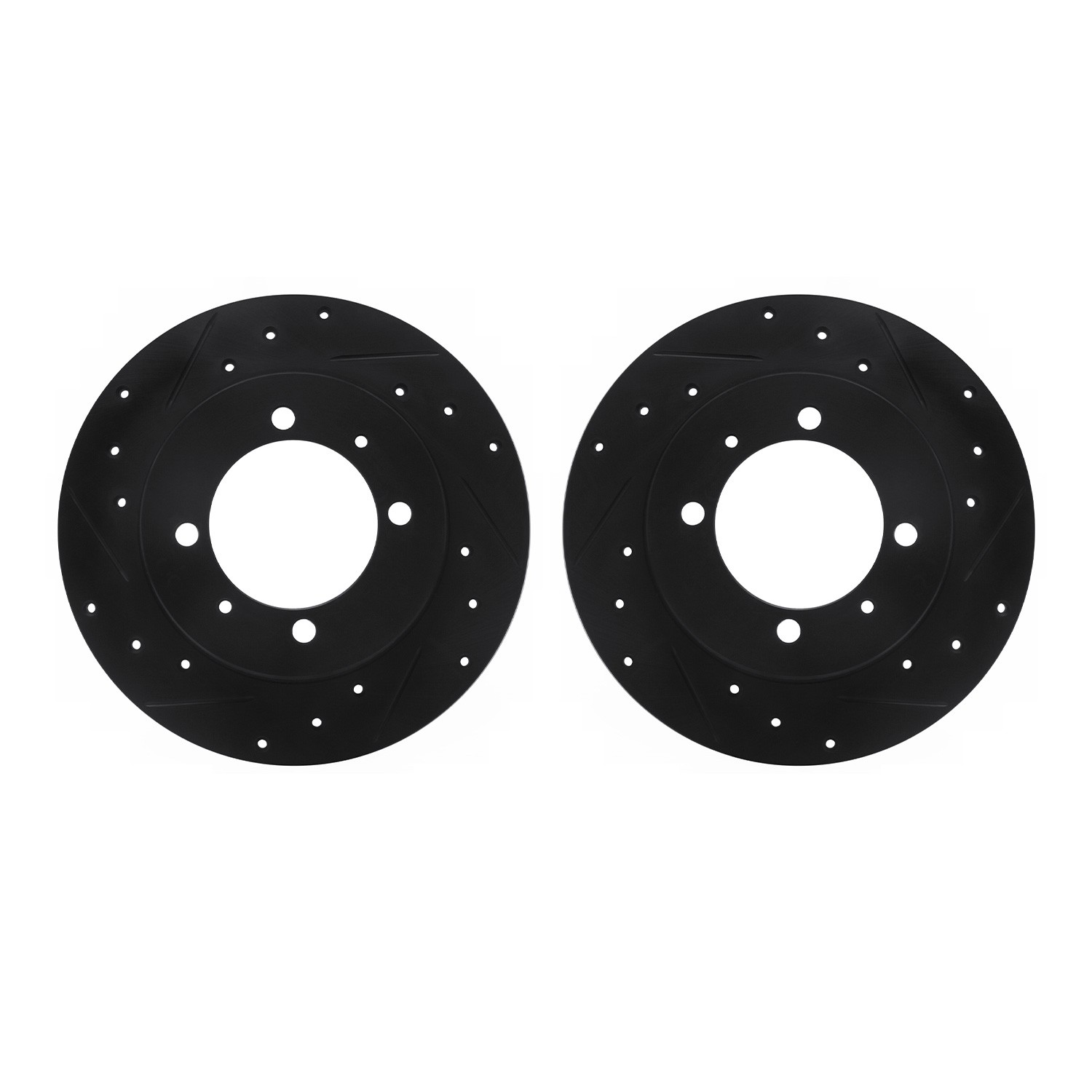 DFC Brake Rotors - Drilled & Slotted - Black