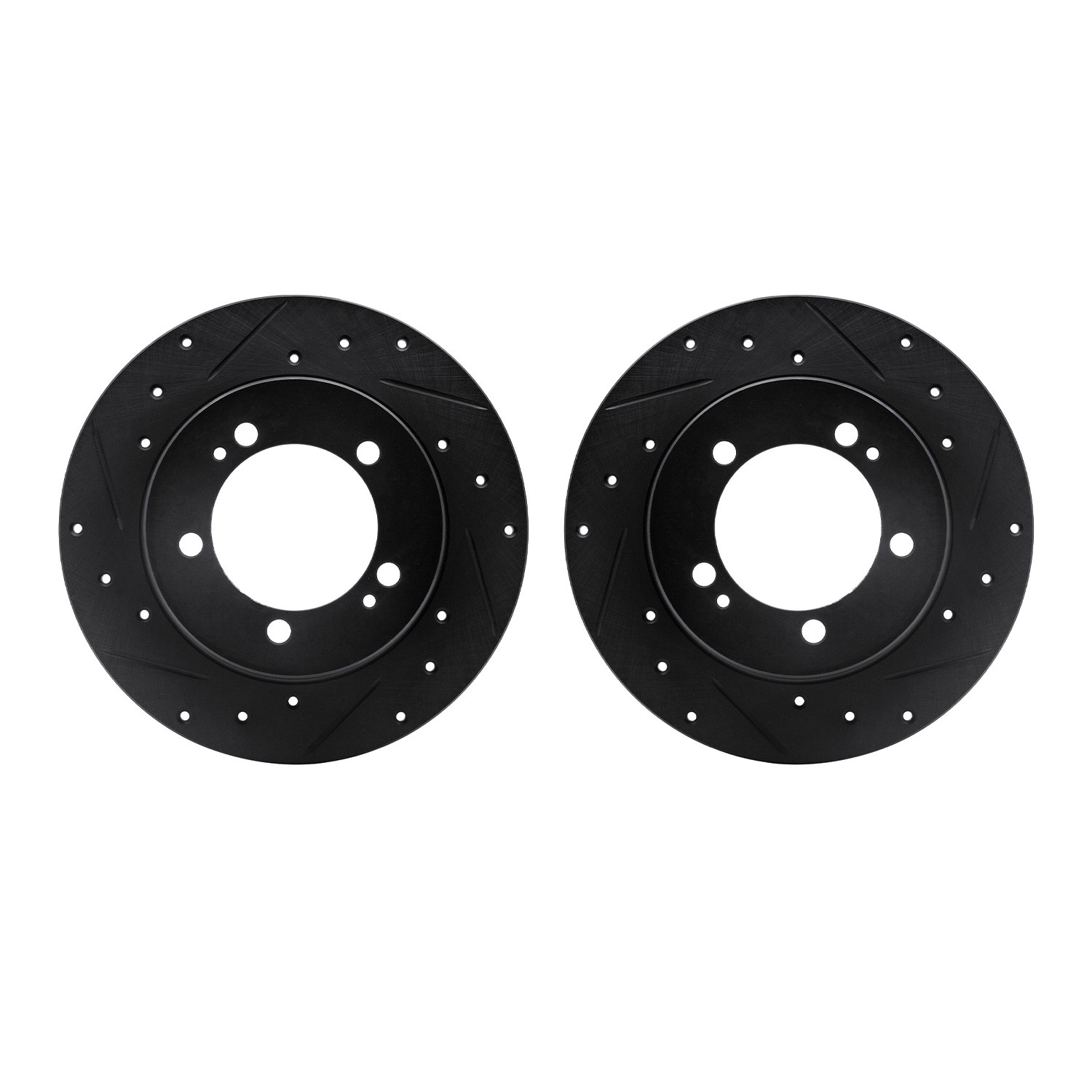 DFC Brake Rotors - Drilled & Slotted - Black