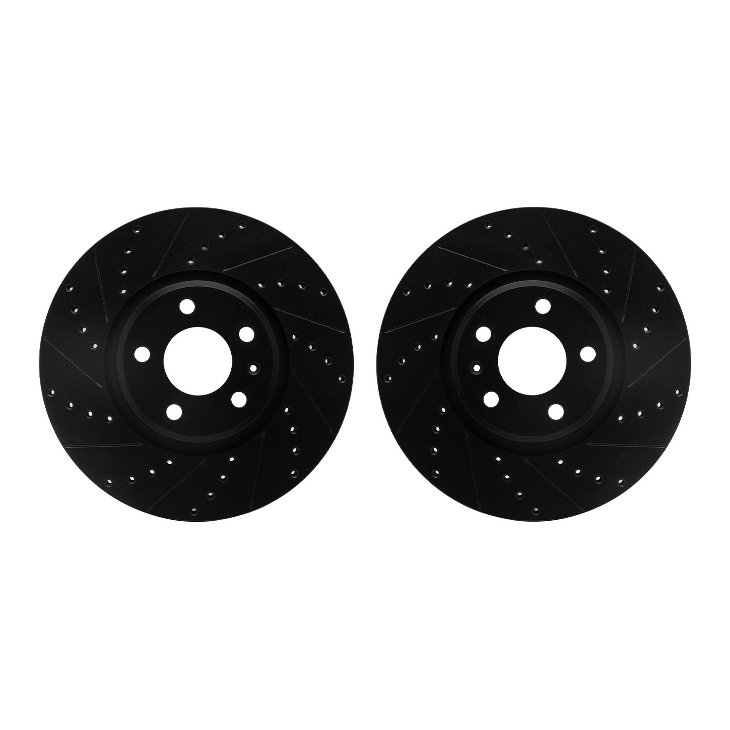 DFC Brake Rotors - Drilled & Slotted - Black