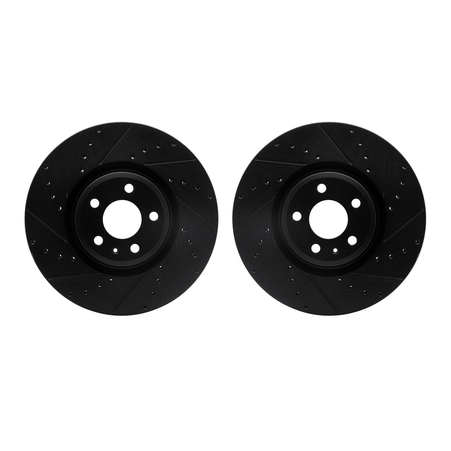 DFC Brake Rotors - Drilled & Slotted - Black