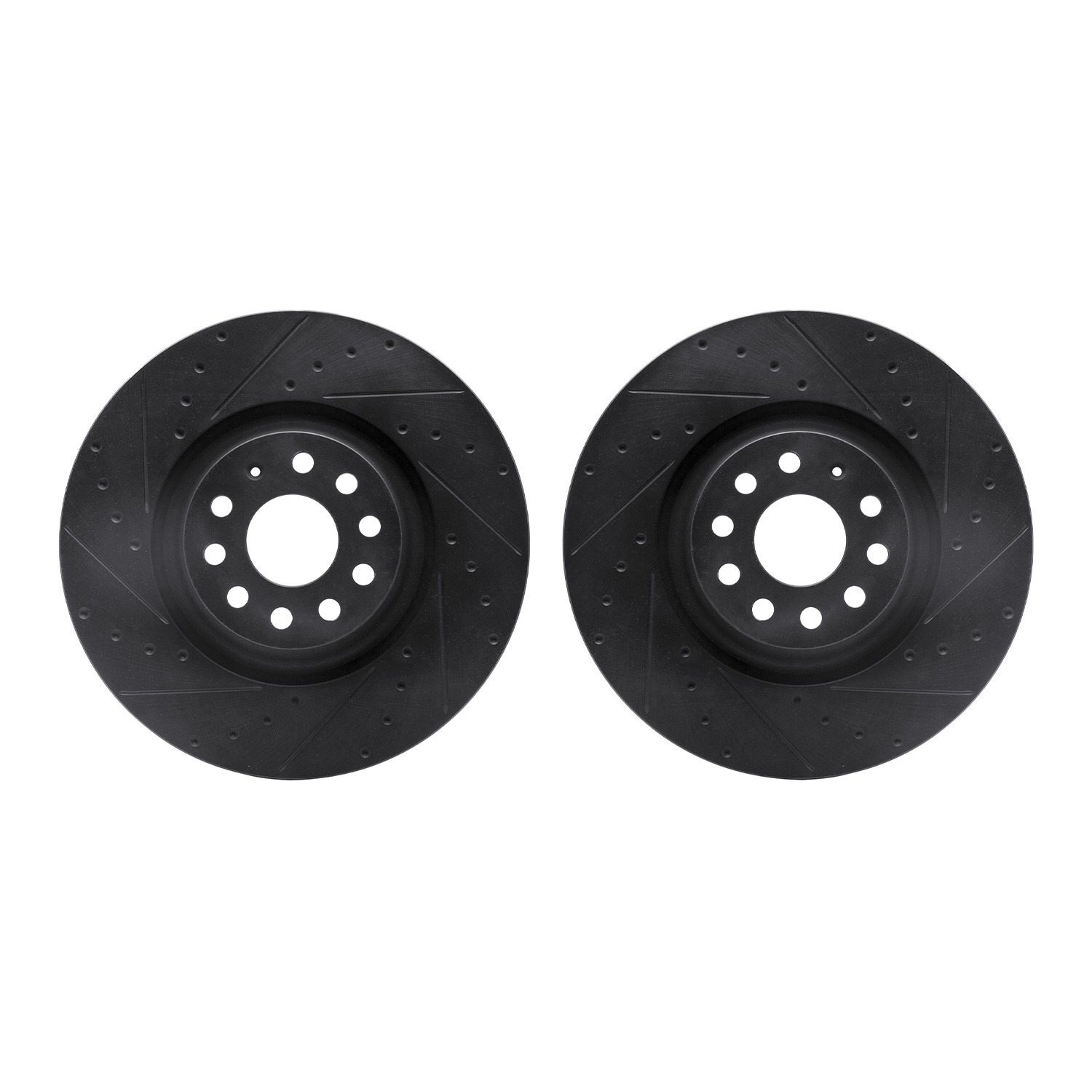 DFC Brake Rotors - Drilled & Slotted - Black