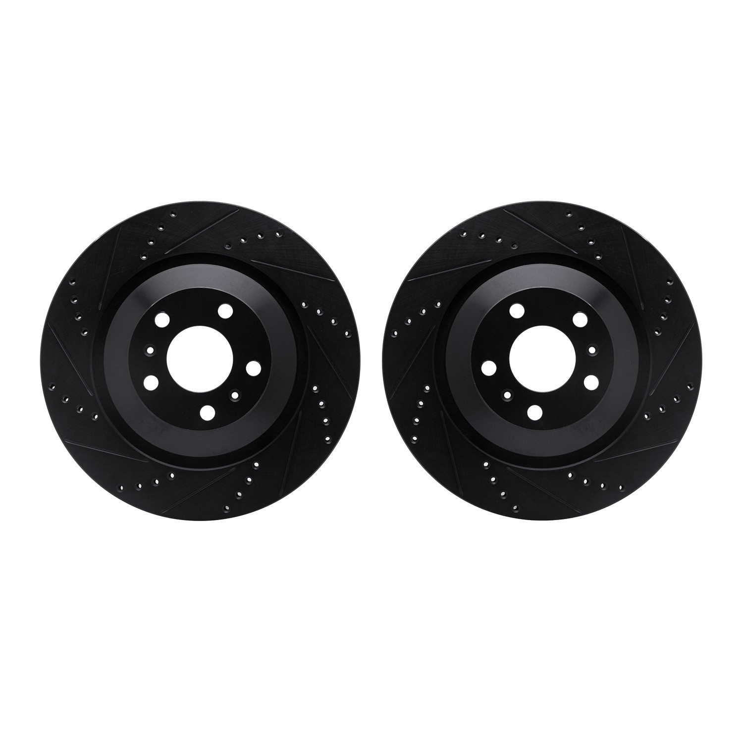 DFC Brake Rotors - Drilled & Slotted - Black