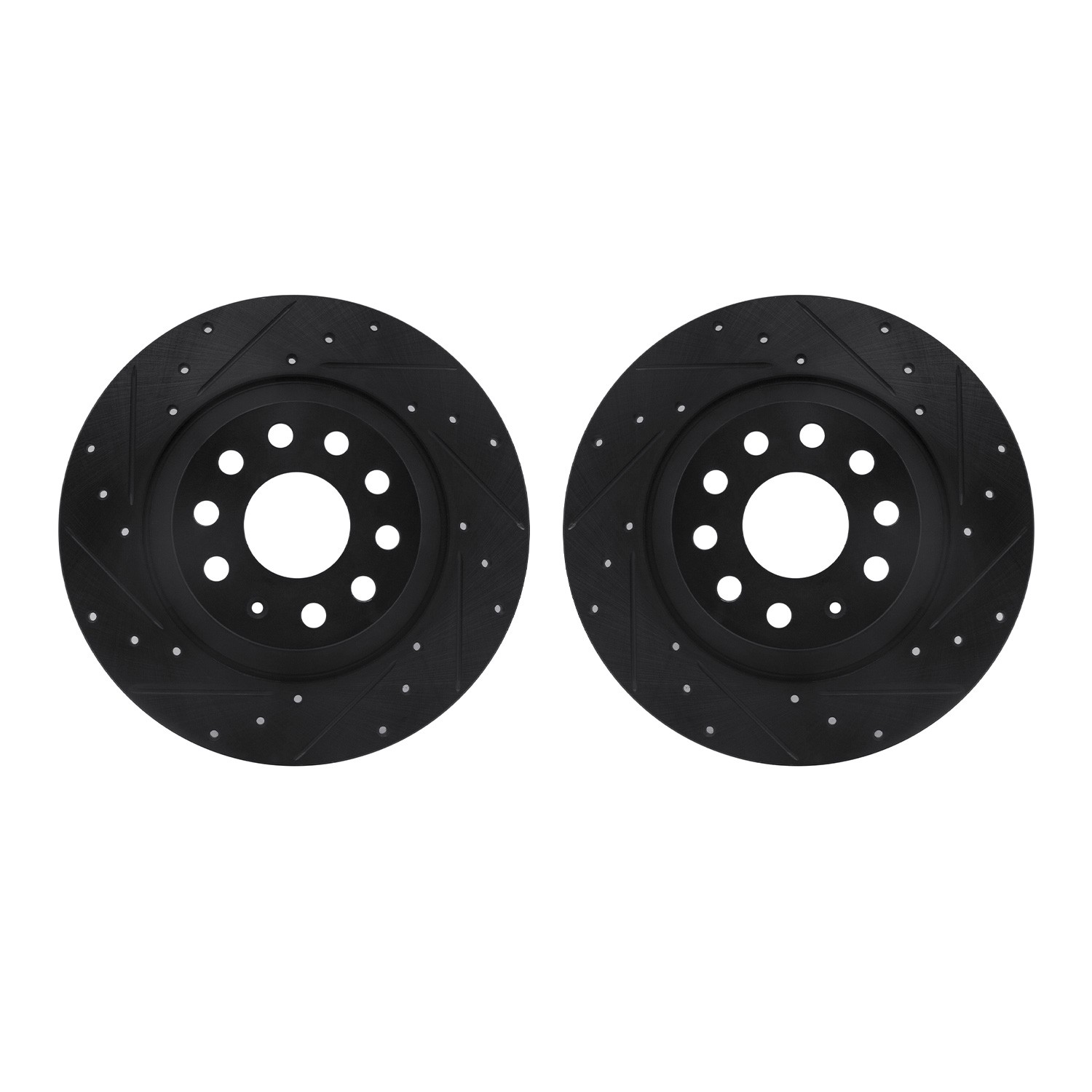 DFC Brake Rotors - Drilled & Slotted - Black