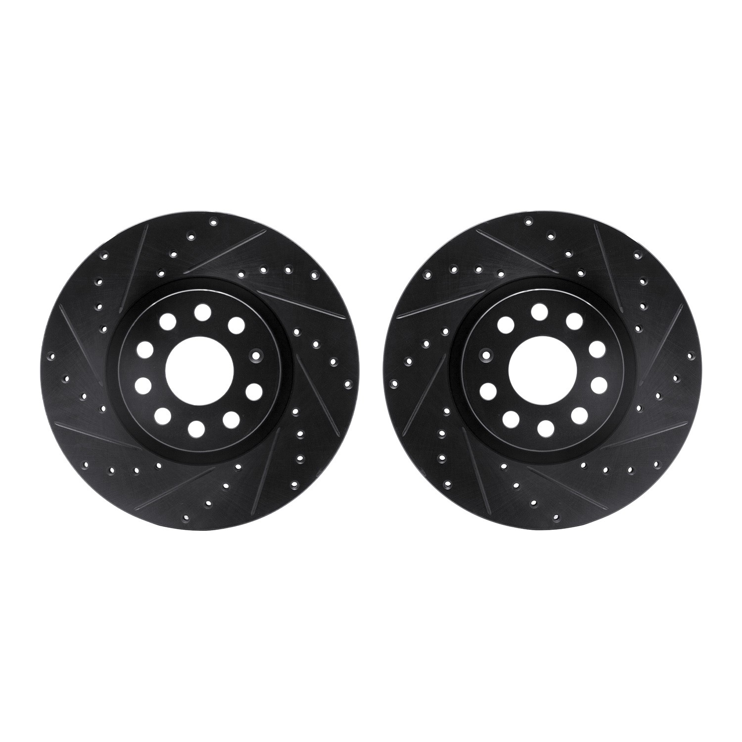 DFC Brake Rotors - Drilled & Slotted - Black