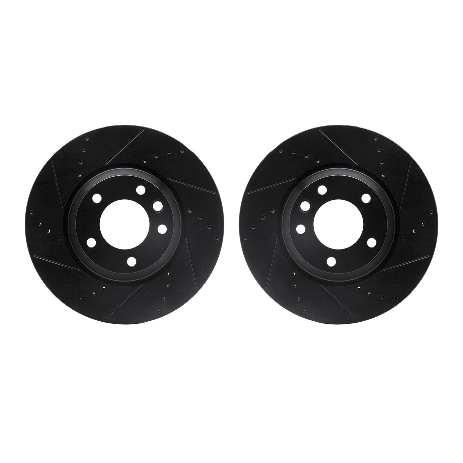 DFC Brake Rotors - Drilled & Slotted - Black
