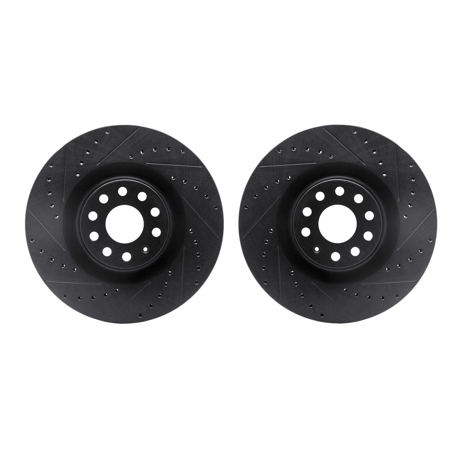 DFC Brake Rotors - Drilled & Slotted - Black