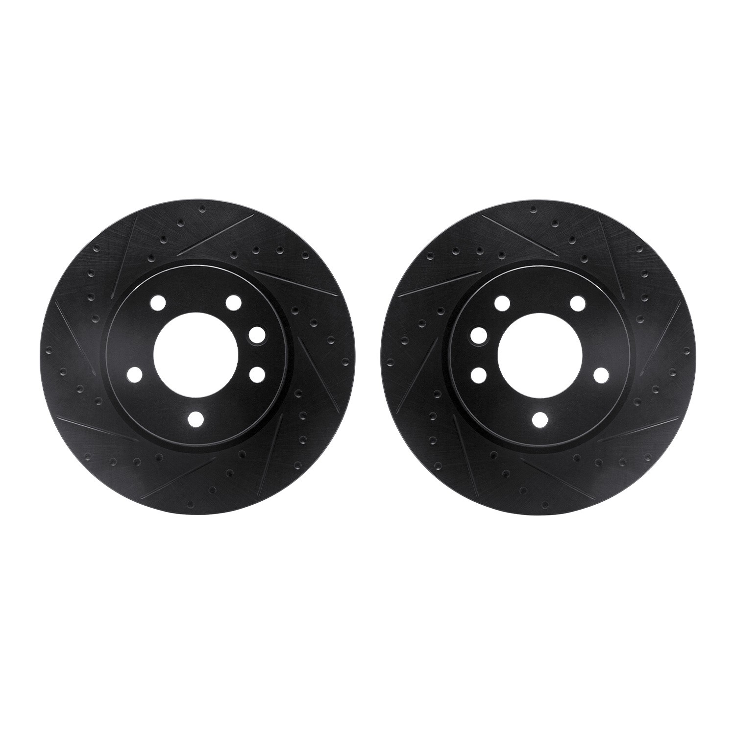 DFC Brake Rotors - Drilled & Slotted - Black