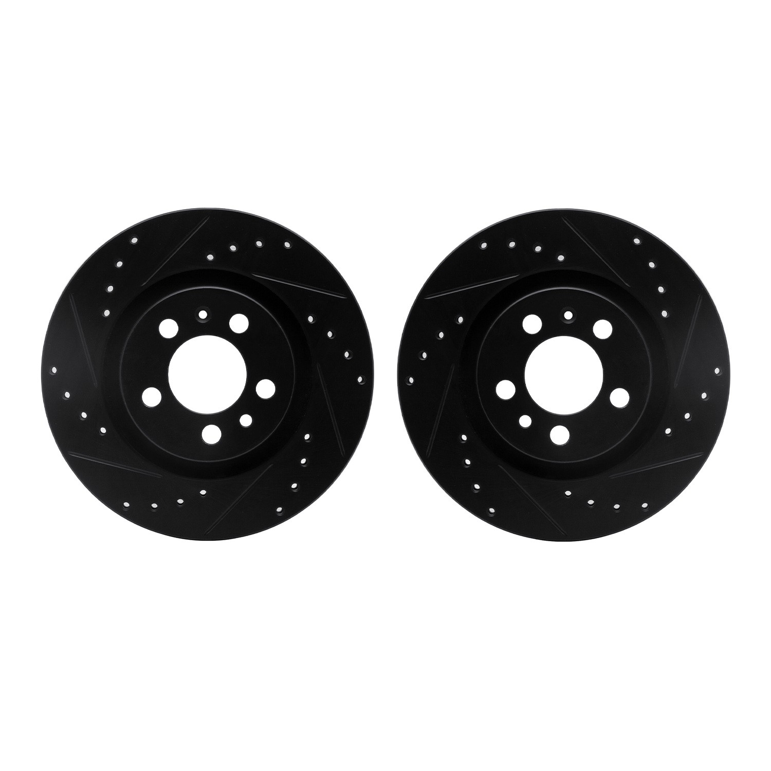 DFC Brake Rotors - Drilled & Slotted - Black