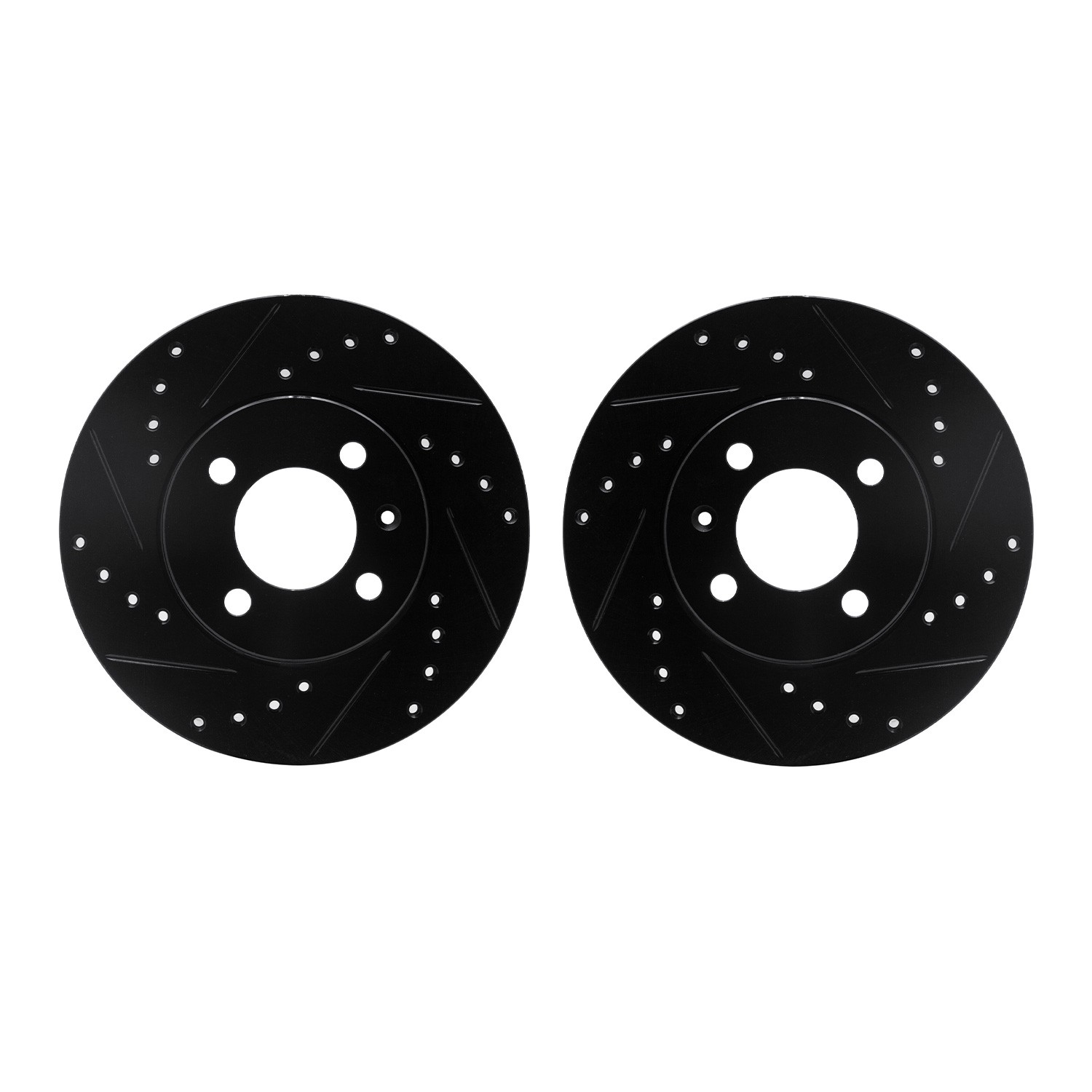 DFC Brake Rotors - Drilled & Slotted - Black