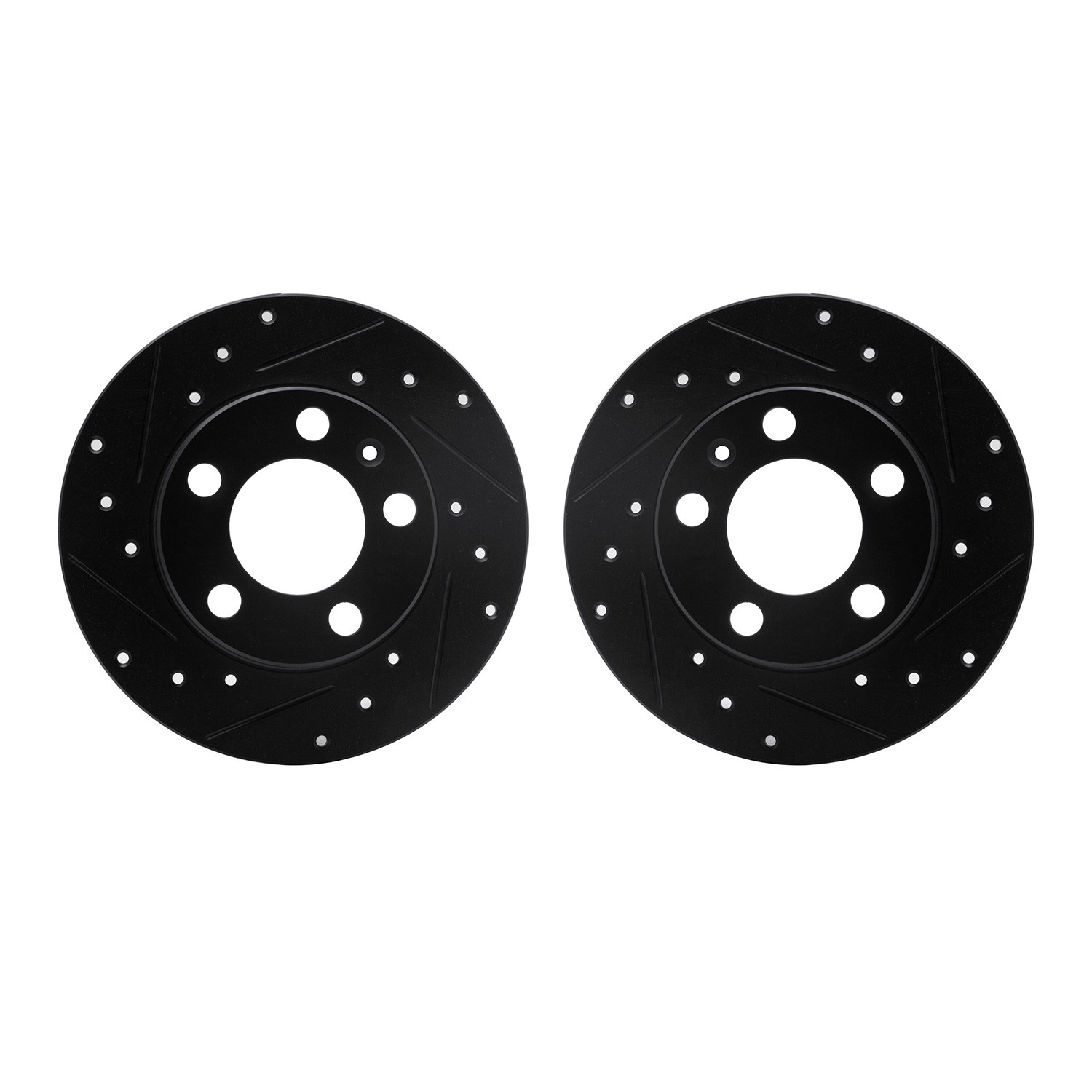 DFC Brake Rotors - Drilled & Slotted - Black