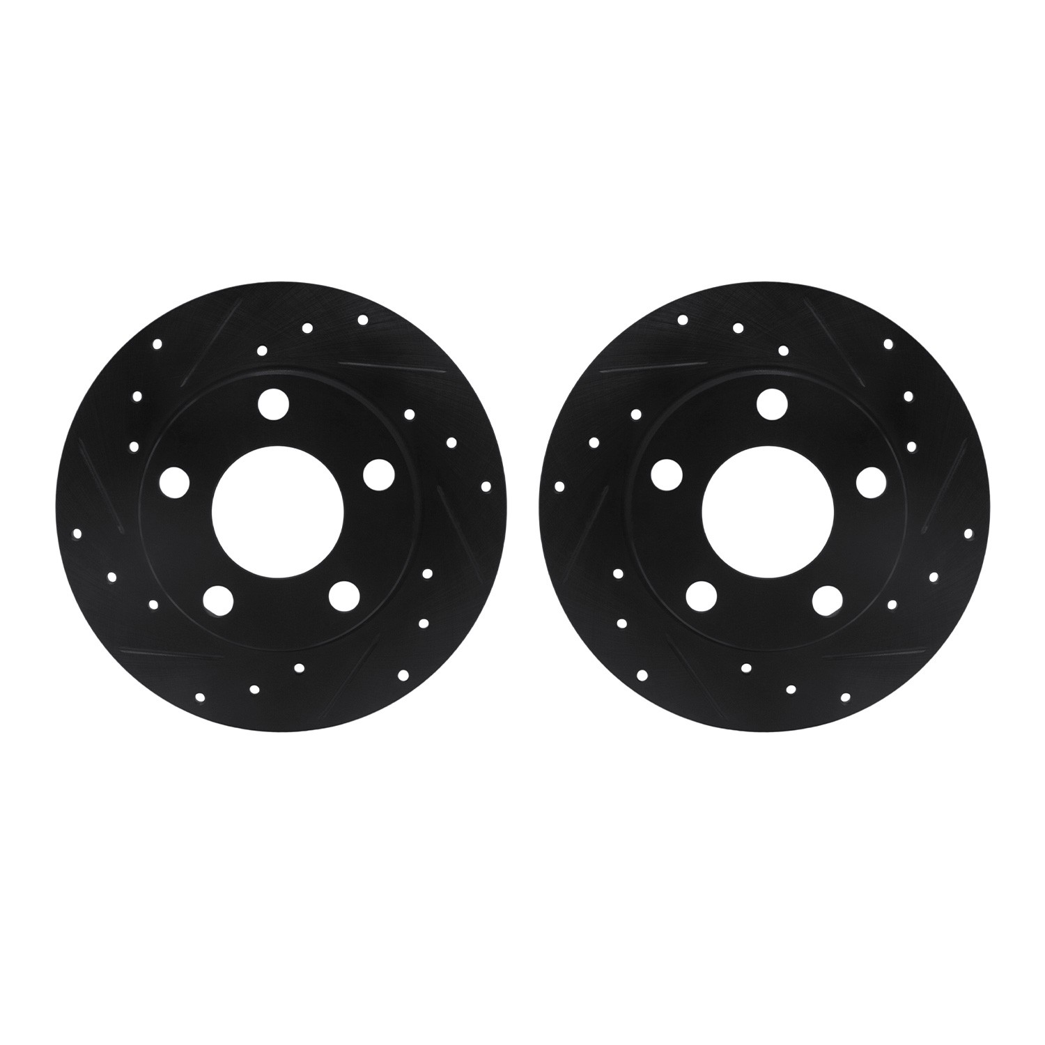 DFC Brake Rotors - Drilled & Slotted - Black