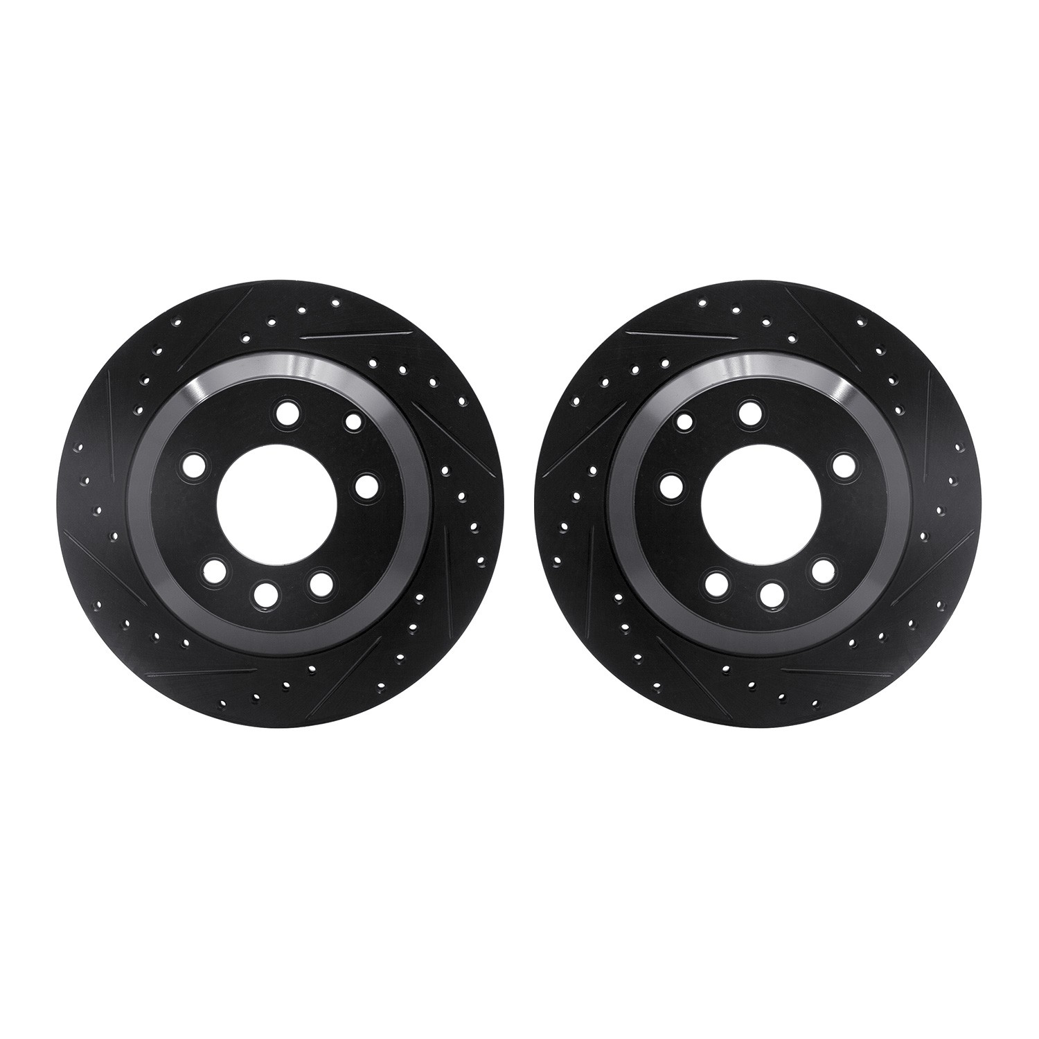DFC Brake Rotors - Drilled & Slotted - Black