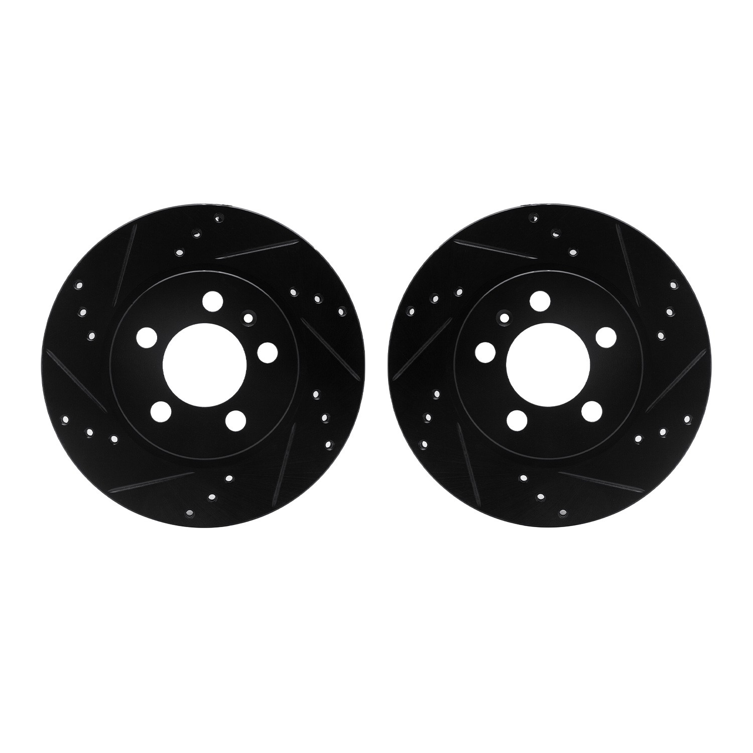 DFC Brake Rotors - Drilled & Slotted - Black