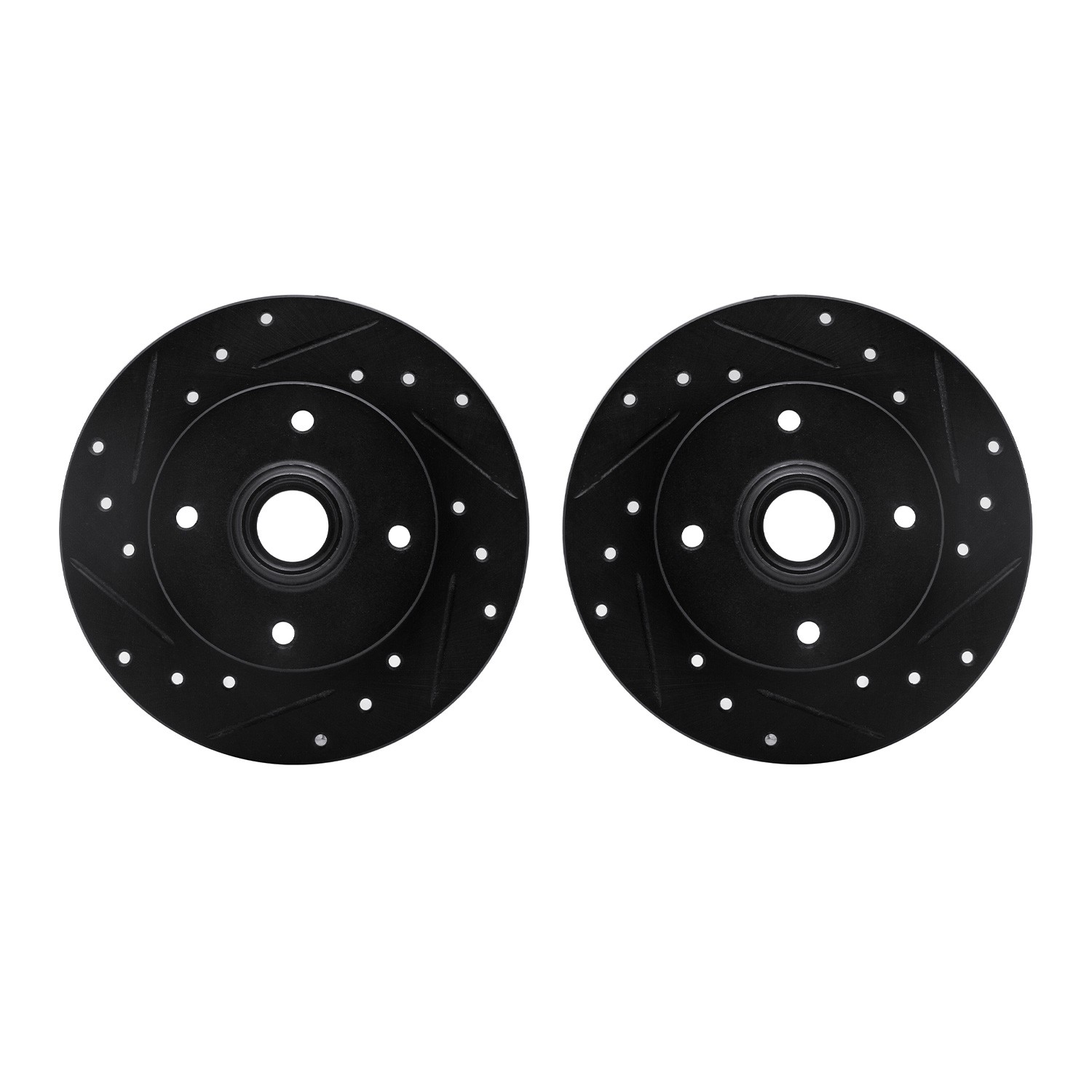 DFC Brake Rotors - Drilled & Slotted - Black