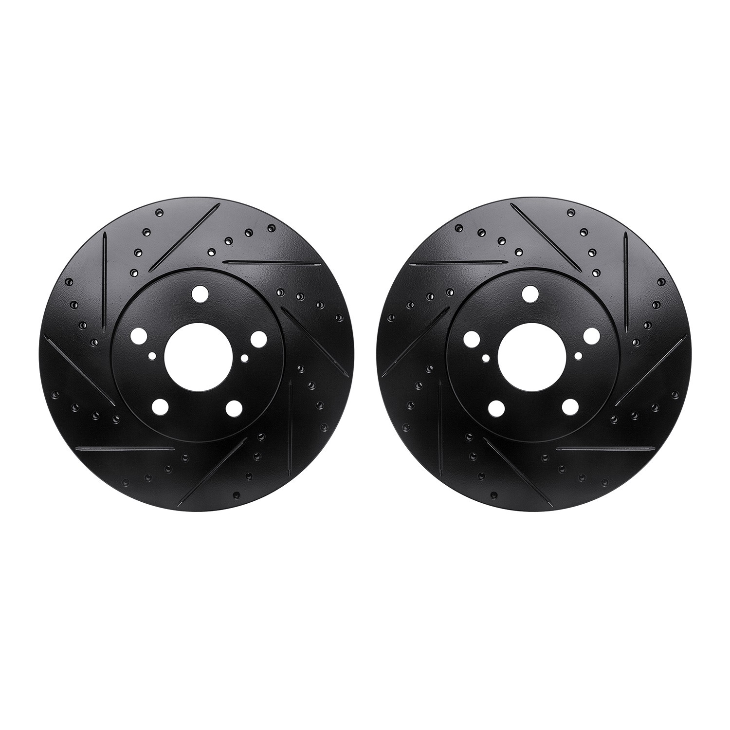 DFC Brake Rotors - Drilled & Slotted - Black
