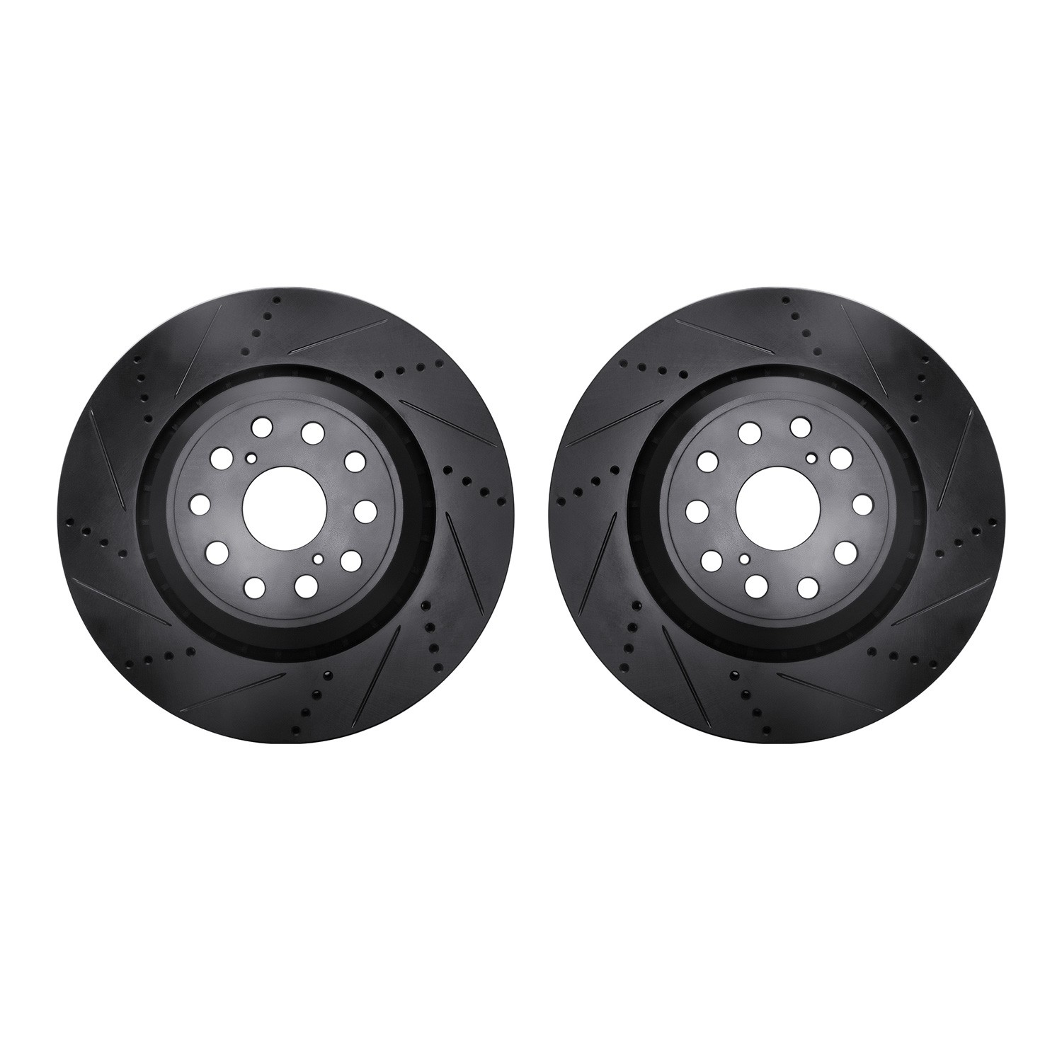 DFC Brake Rotors - Drilled & Slotted - Black