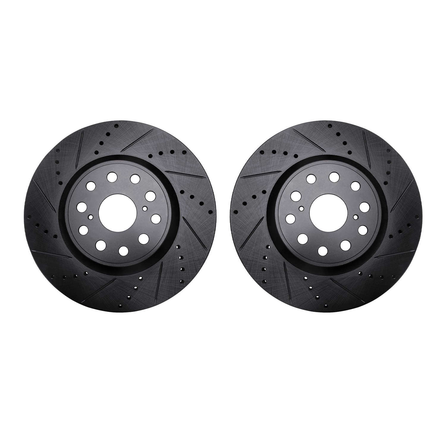 DFC Brake Rotors - Drilled & Slotted - Black