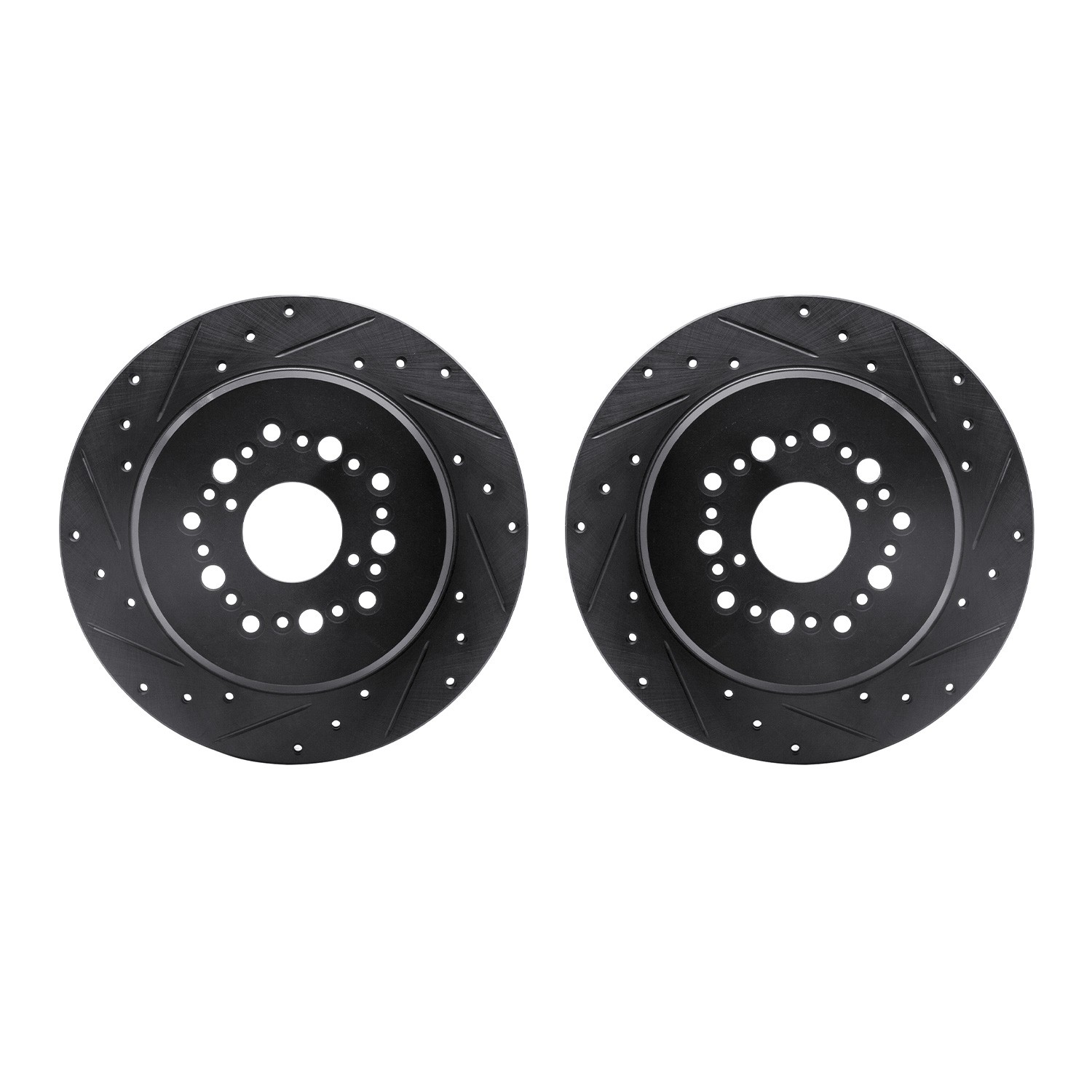 DFC Brake Rotors - Drilled & Slotted - Black