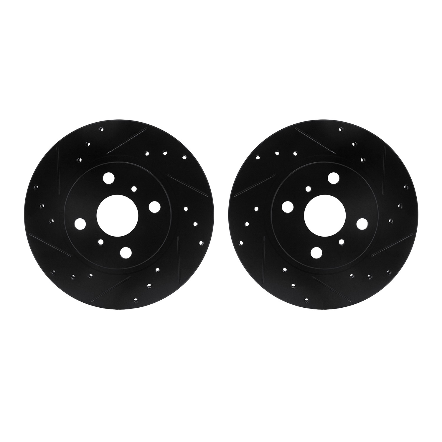 DFC Brake Rotors - Drilled & Slotted - Black