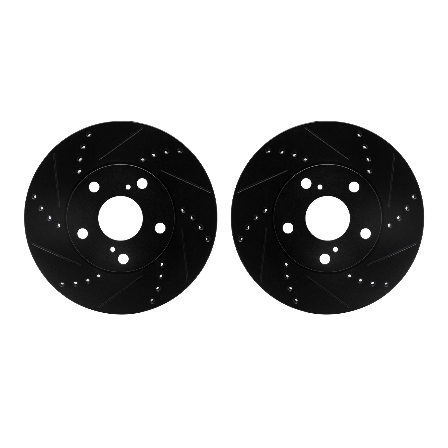 DFC Brake Rotors - Drilled & Slotted - Black