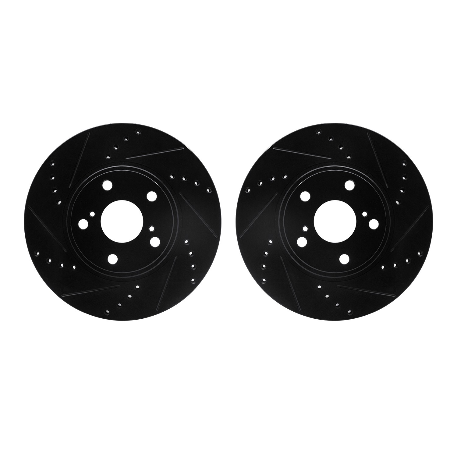 DFC Brake Rotors - Drilled & Slotted - Black