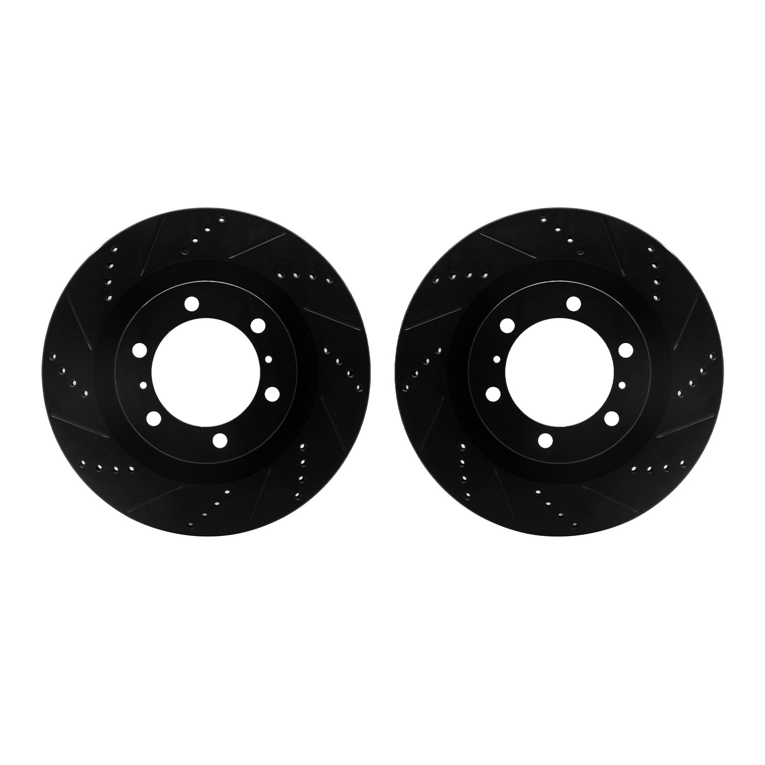 DFC Brake Rotors - Drilled & Slotted - Black