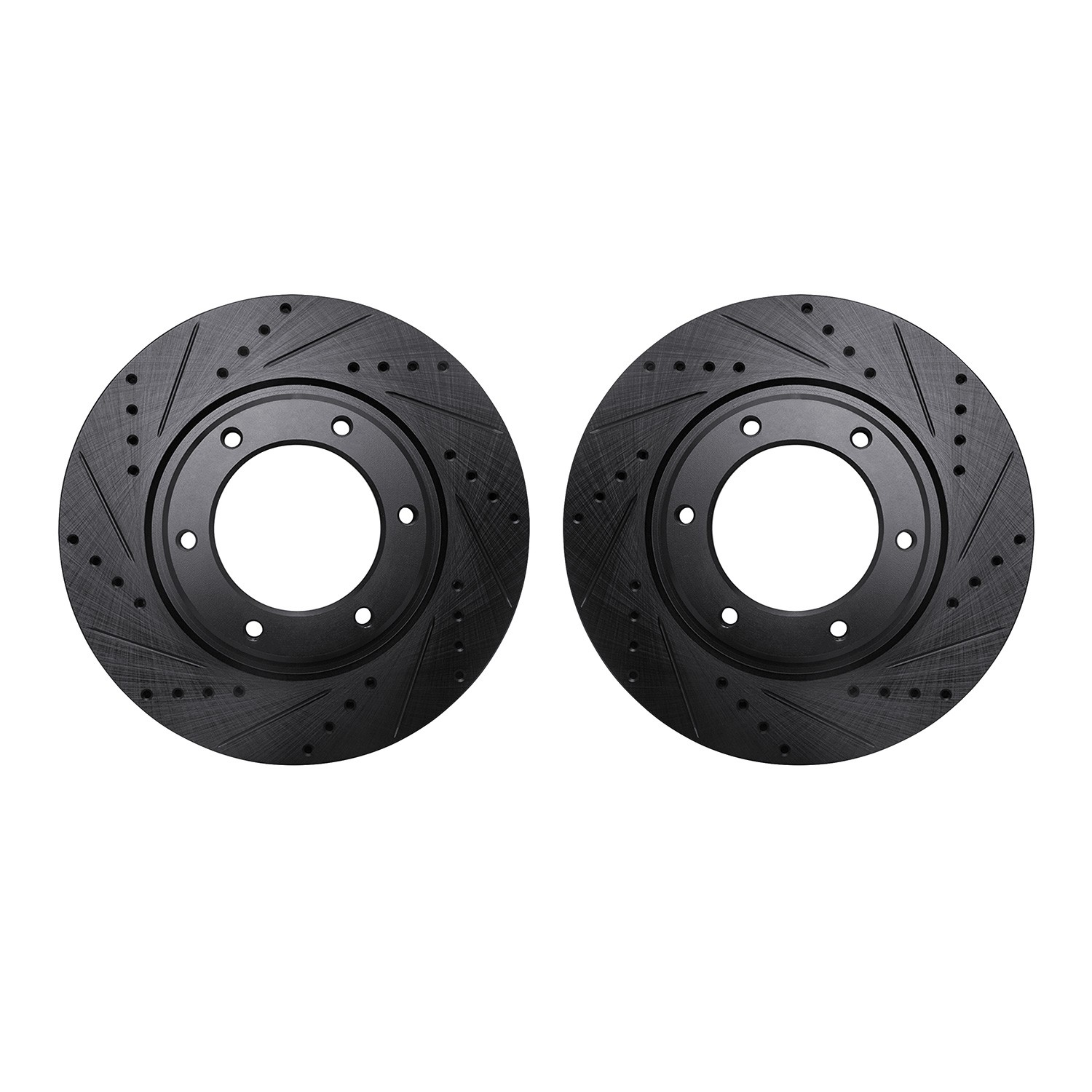 DFC Brake Rotors - Drilled & Slotted - Black