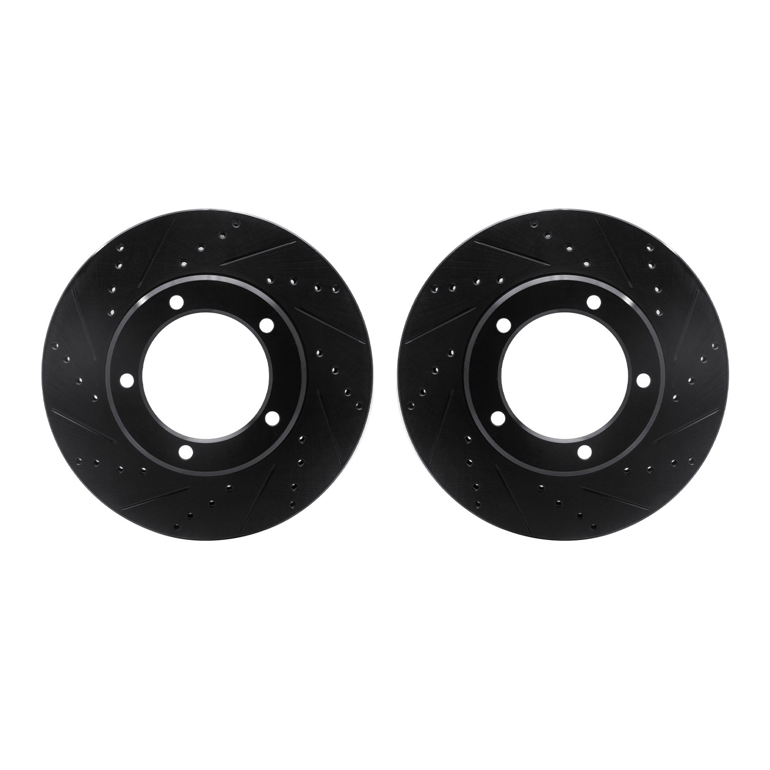 DFC Brake Rotors - Drilled & Slotted - Black