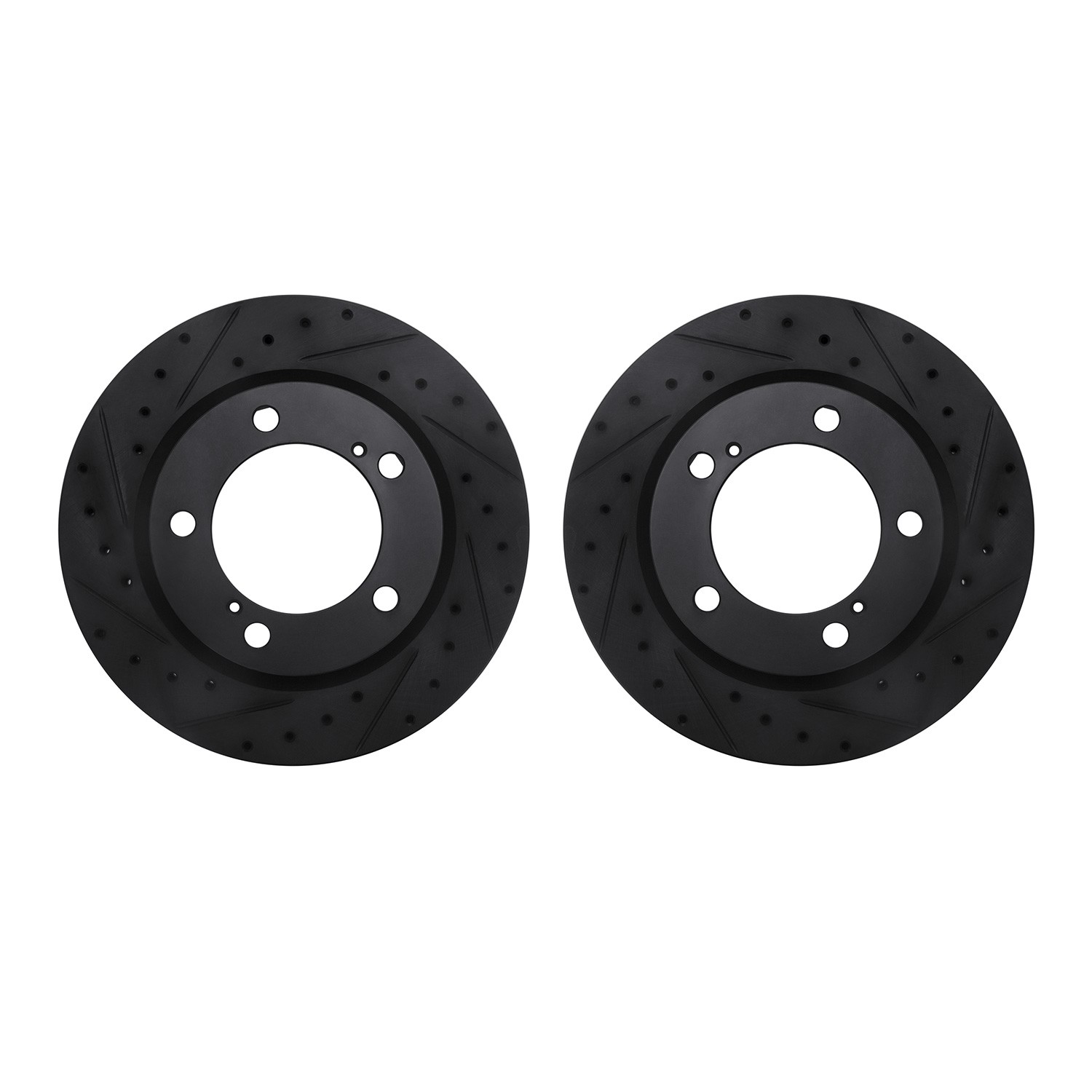 DFC Brake Rotors - Drilled & Slotted - Black