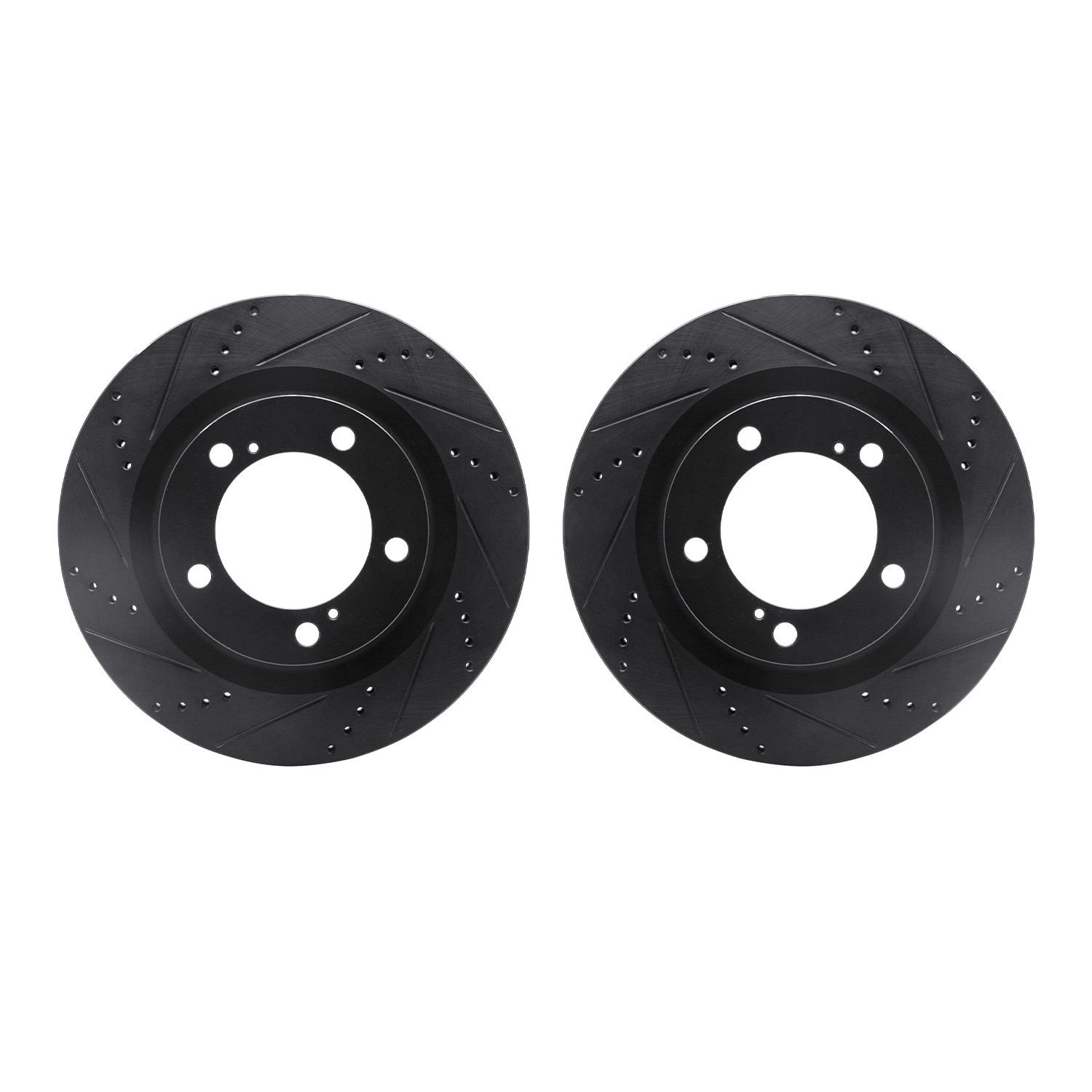 DFC Brake Rotors - Drilled & Slotted - Black