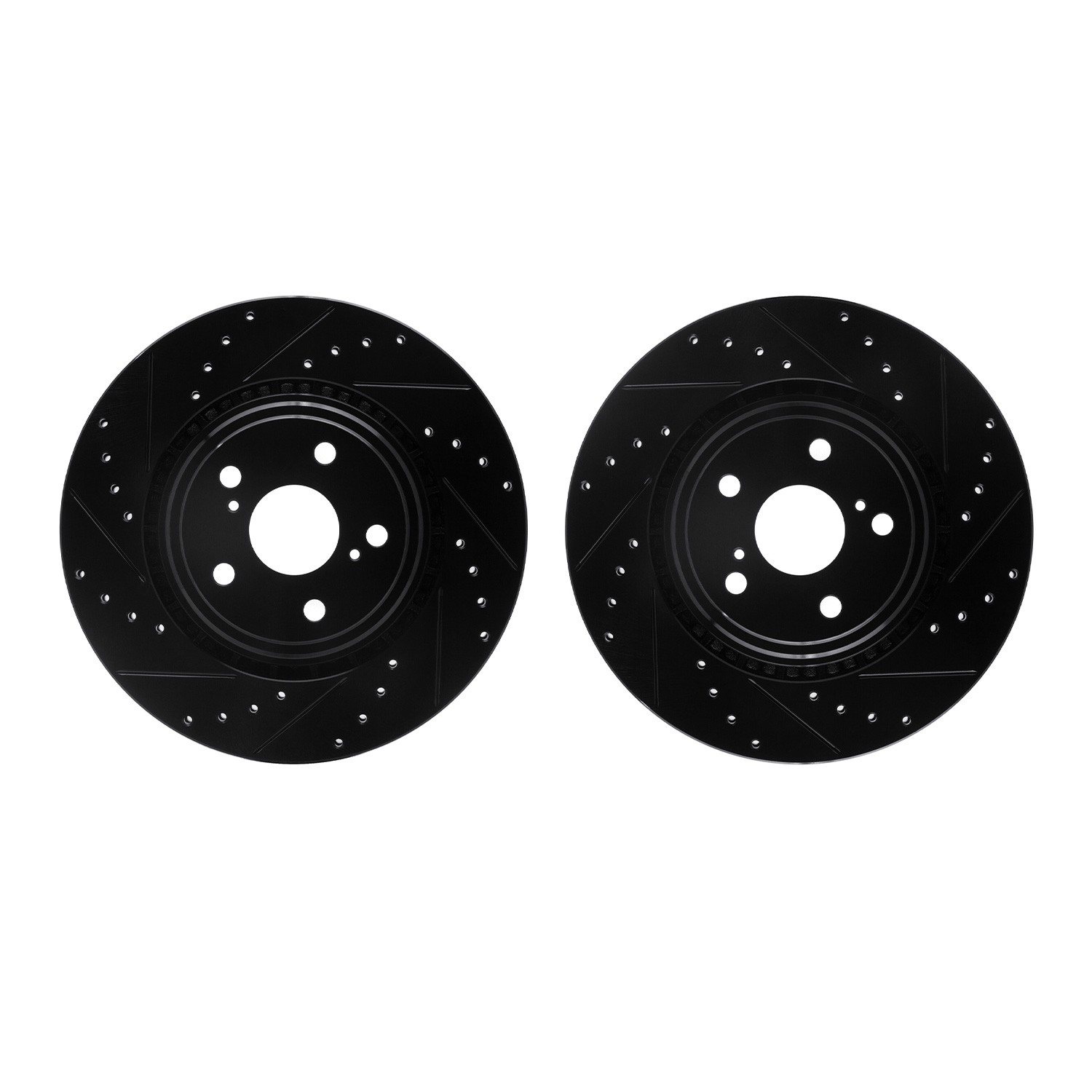 DFC Brake Rotors - Drilled & Slotted - Black