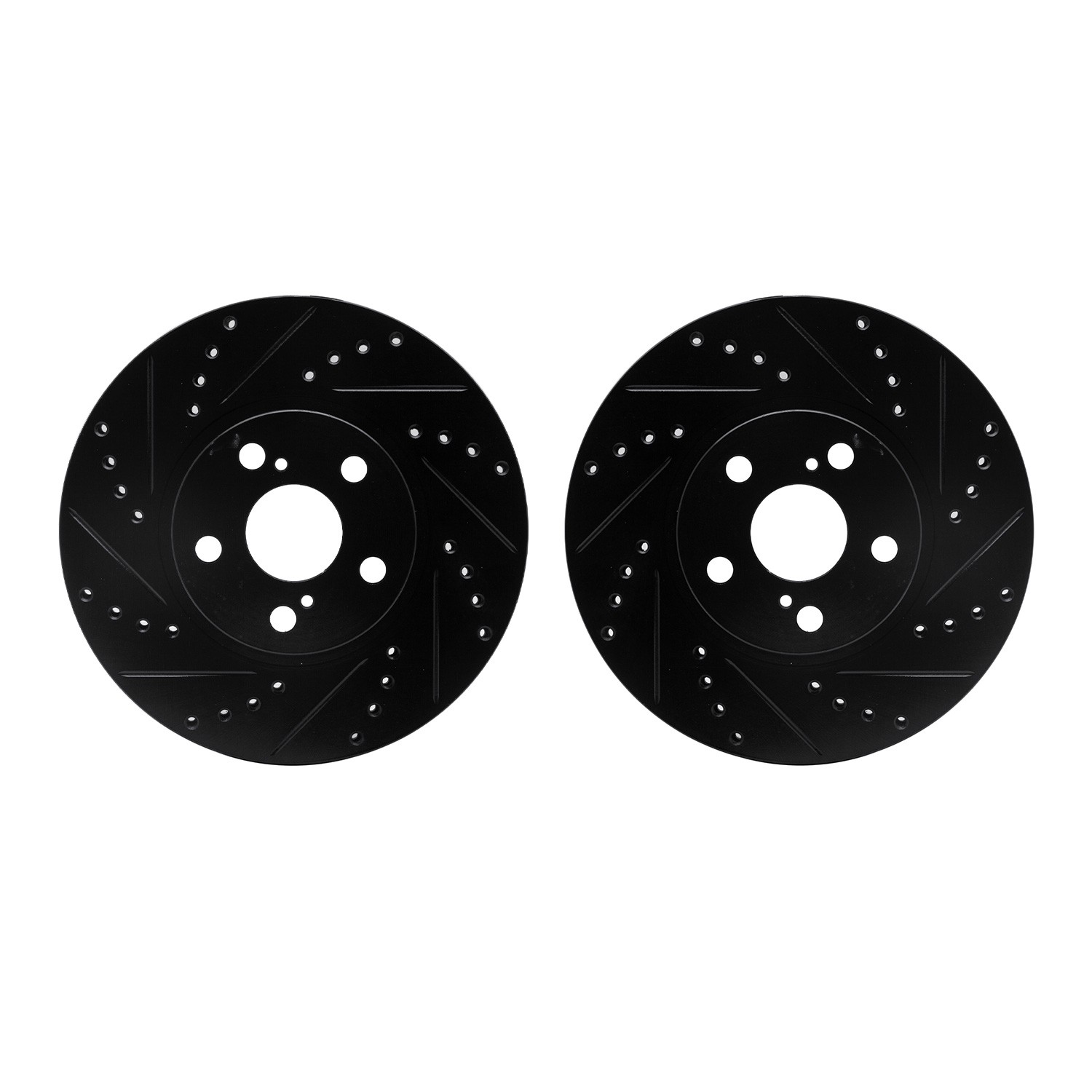 DFC Brake Rotors - Drilled & Slotted - Black