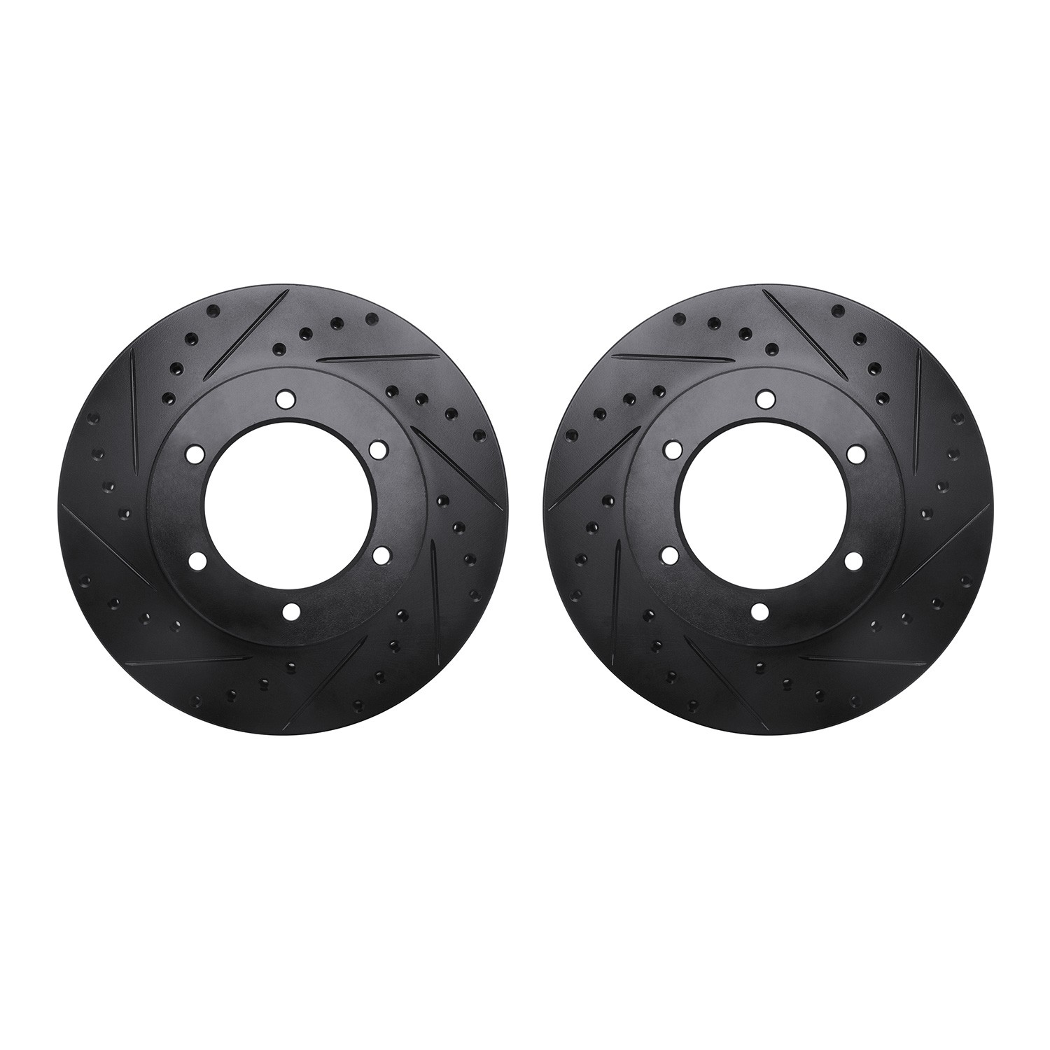 DFC Brake Rotors - Drilled & Slotted - Black