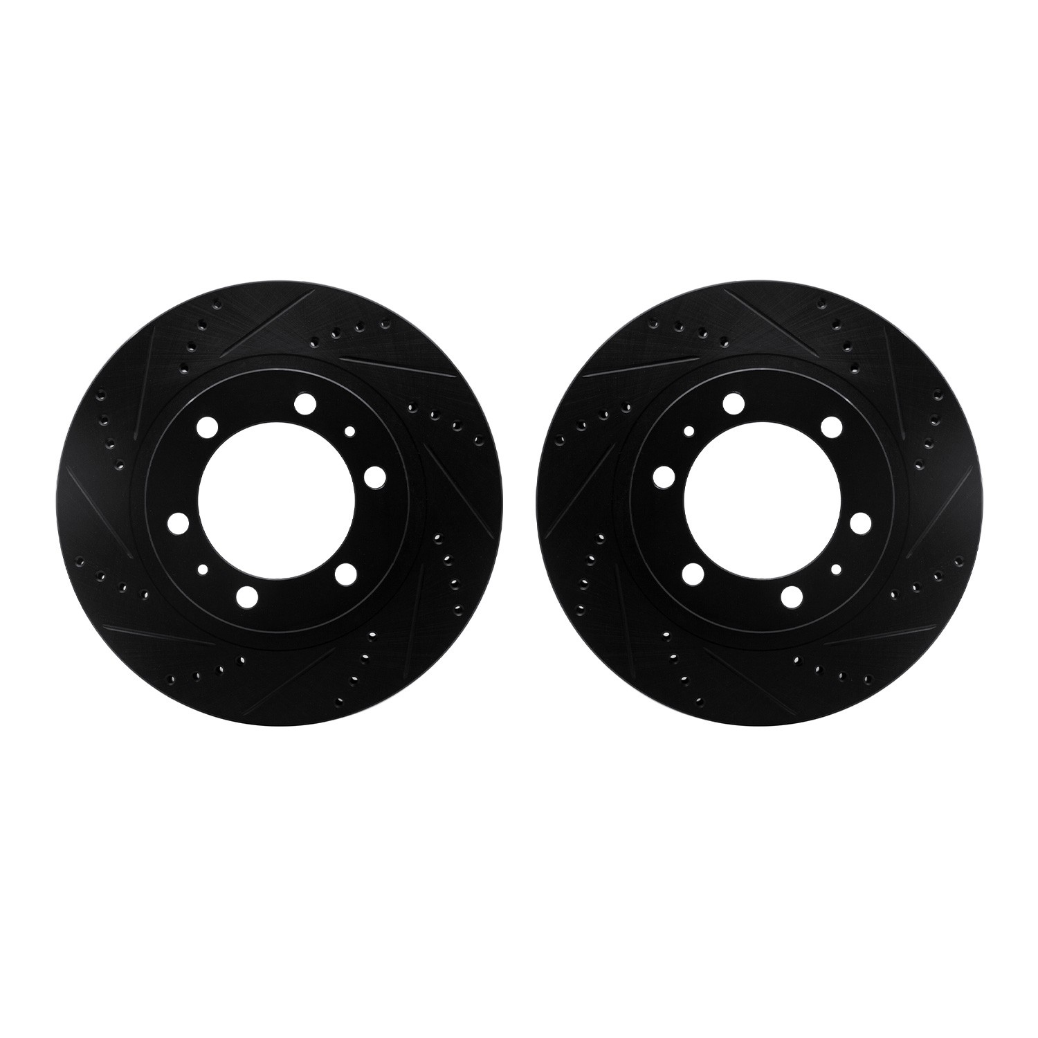 DFC Brake Rotors - Drilled & Slotted - Black