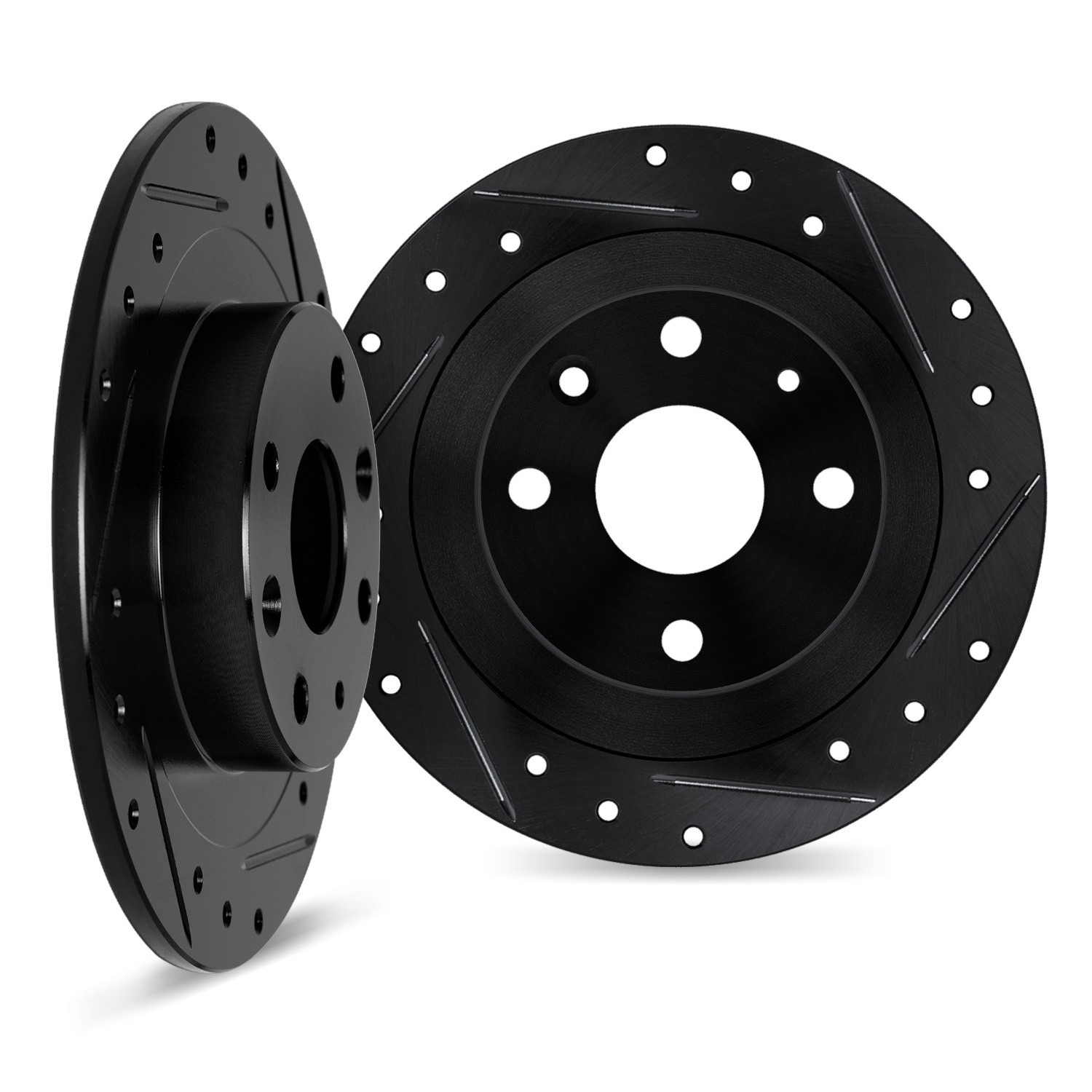 DFC Brake Rotors - Drilled & Slotted - Black