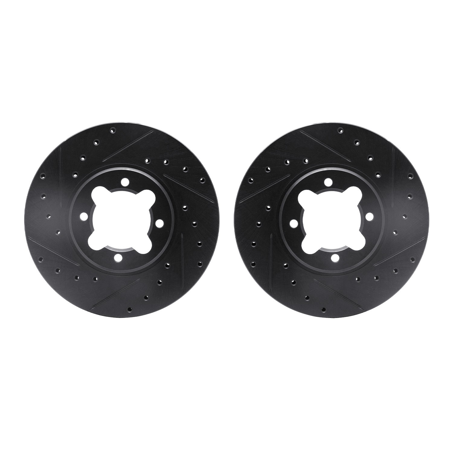 DFC Brake Rotors - Drilled & Slotted - Black