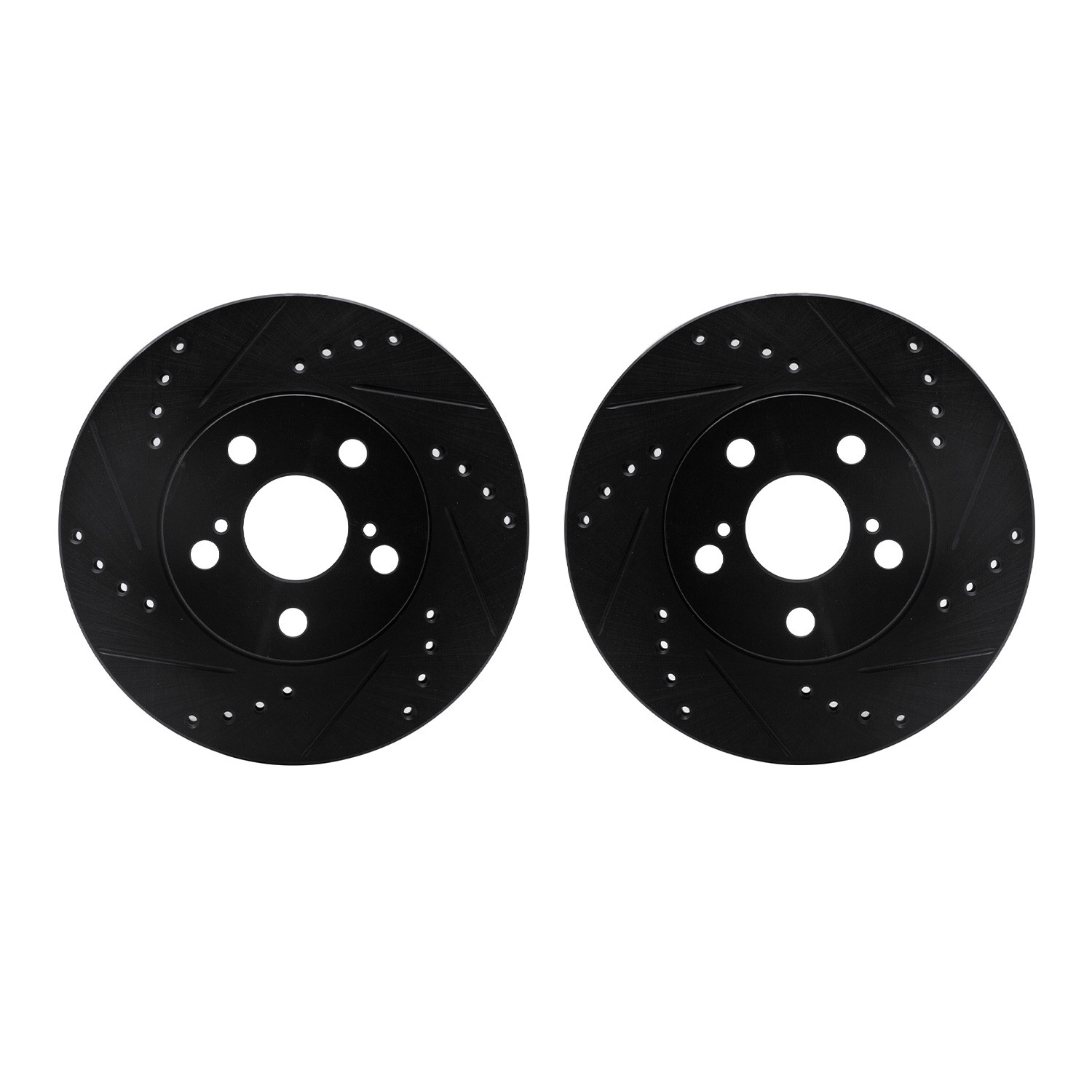 DFC Brake Rotors - Drilled & Slotted - Black