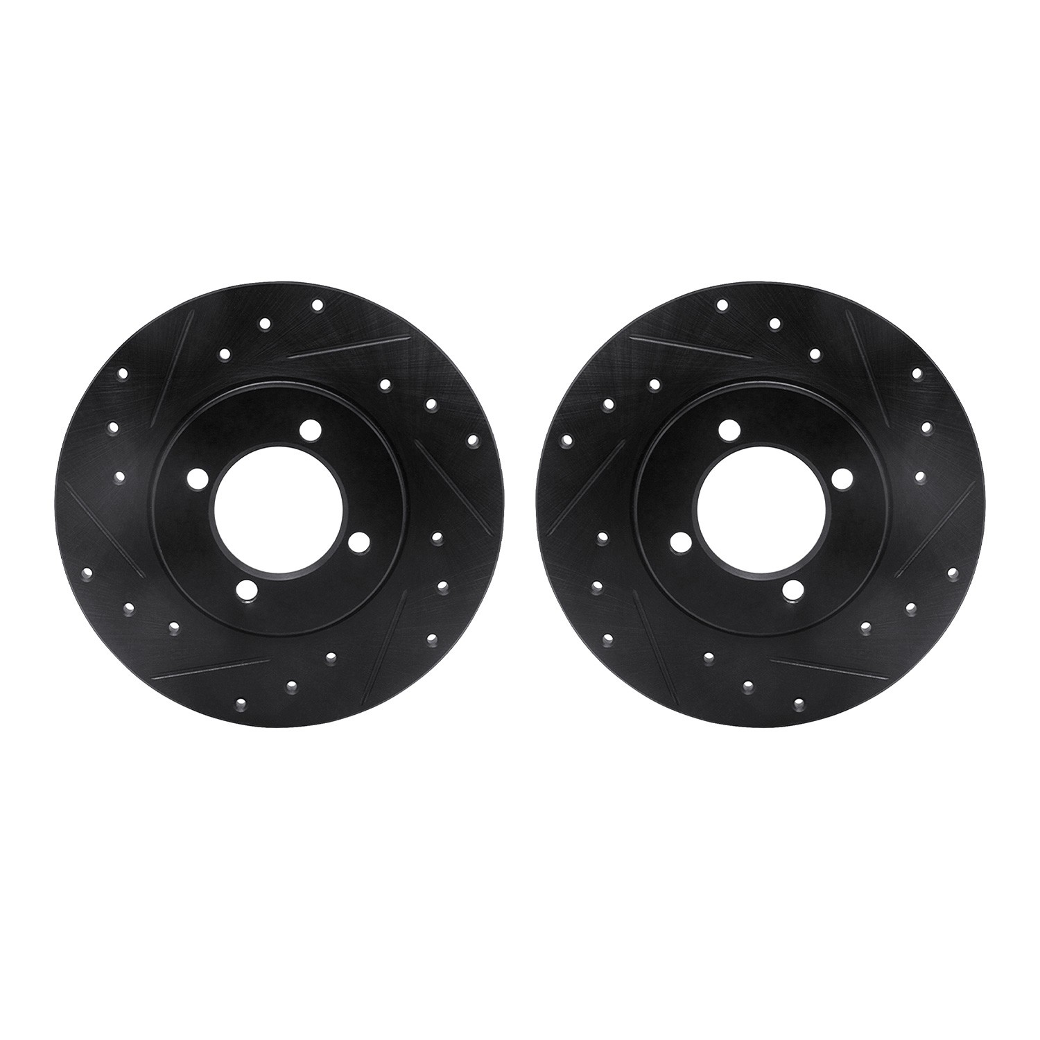 DFC Brake Rotors - Drilled & Slotted - Black
