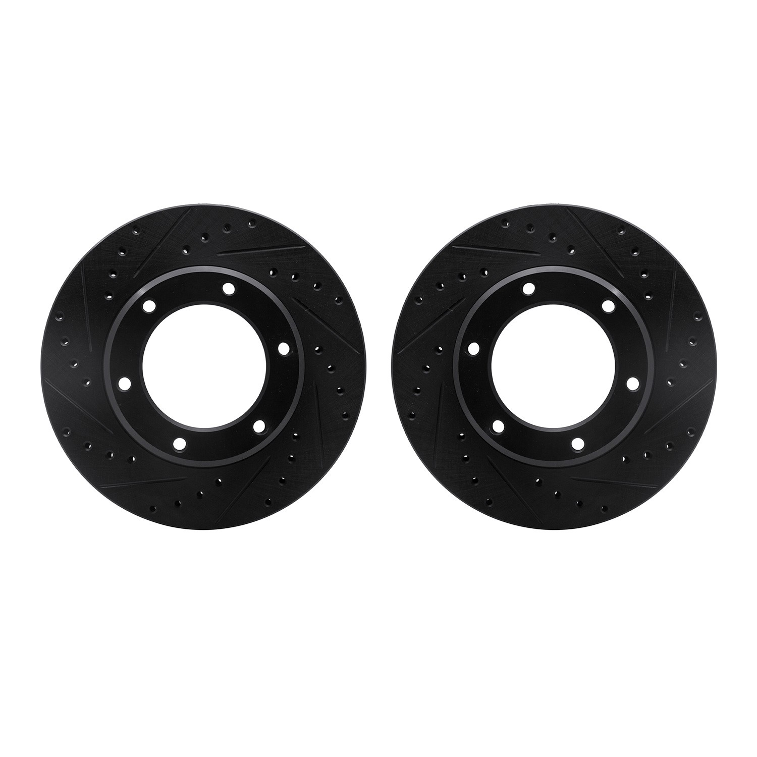 DFC Brake Rotors - Drilled & Slotted - Black