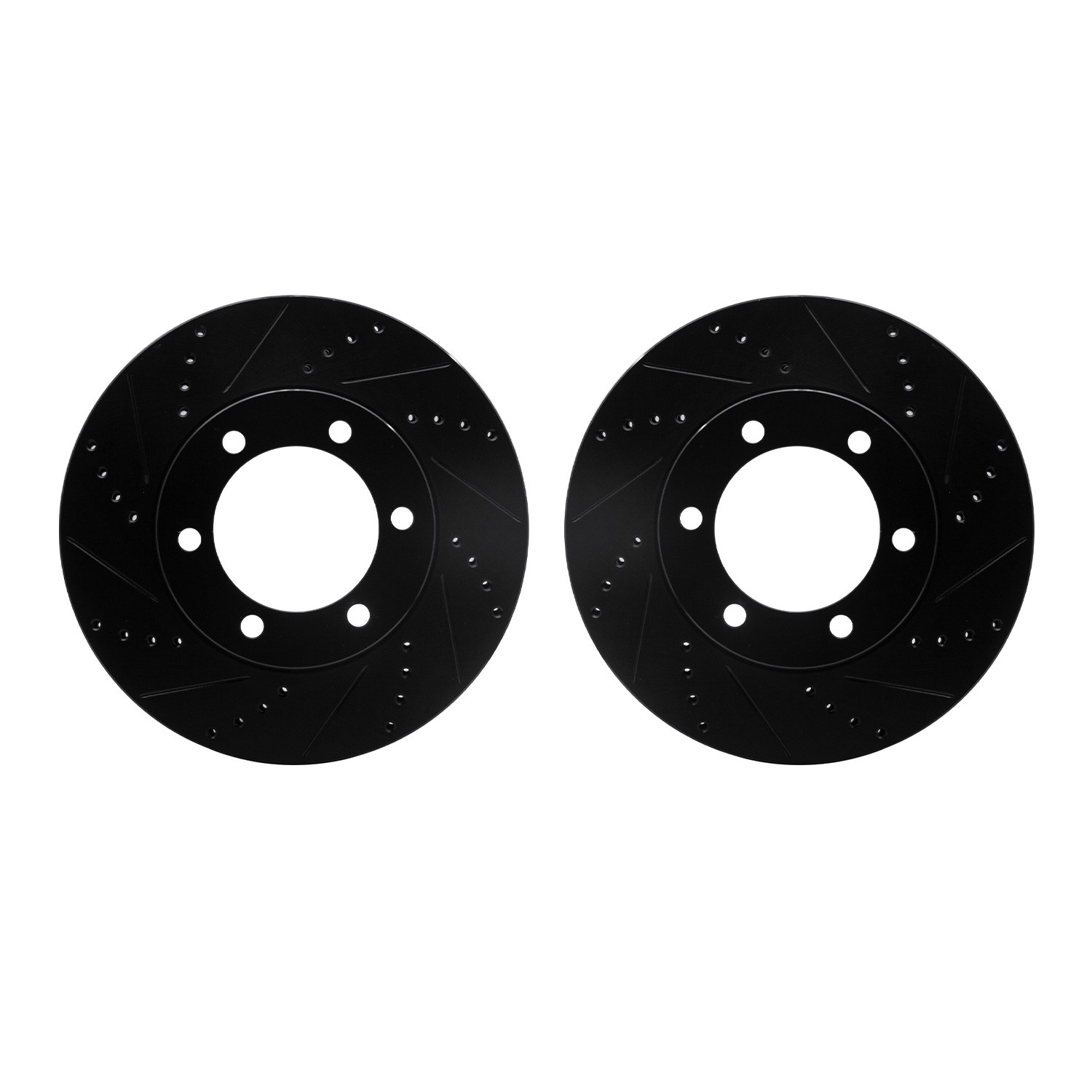 DFC Brake Rotors - Drilled & Slotted - Black